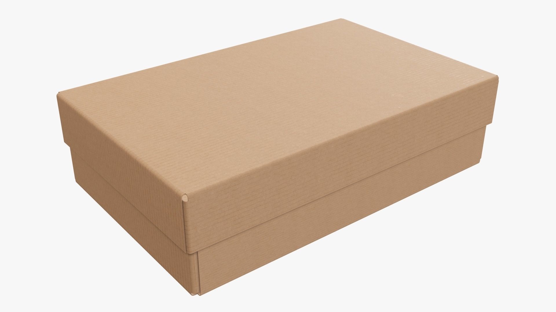 Lid and try cardboard box packing 03 3D model_1