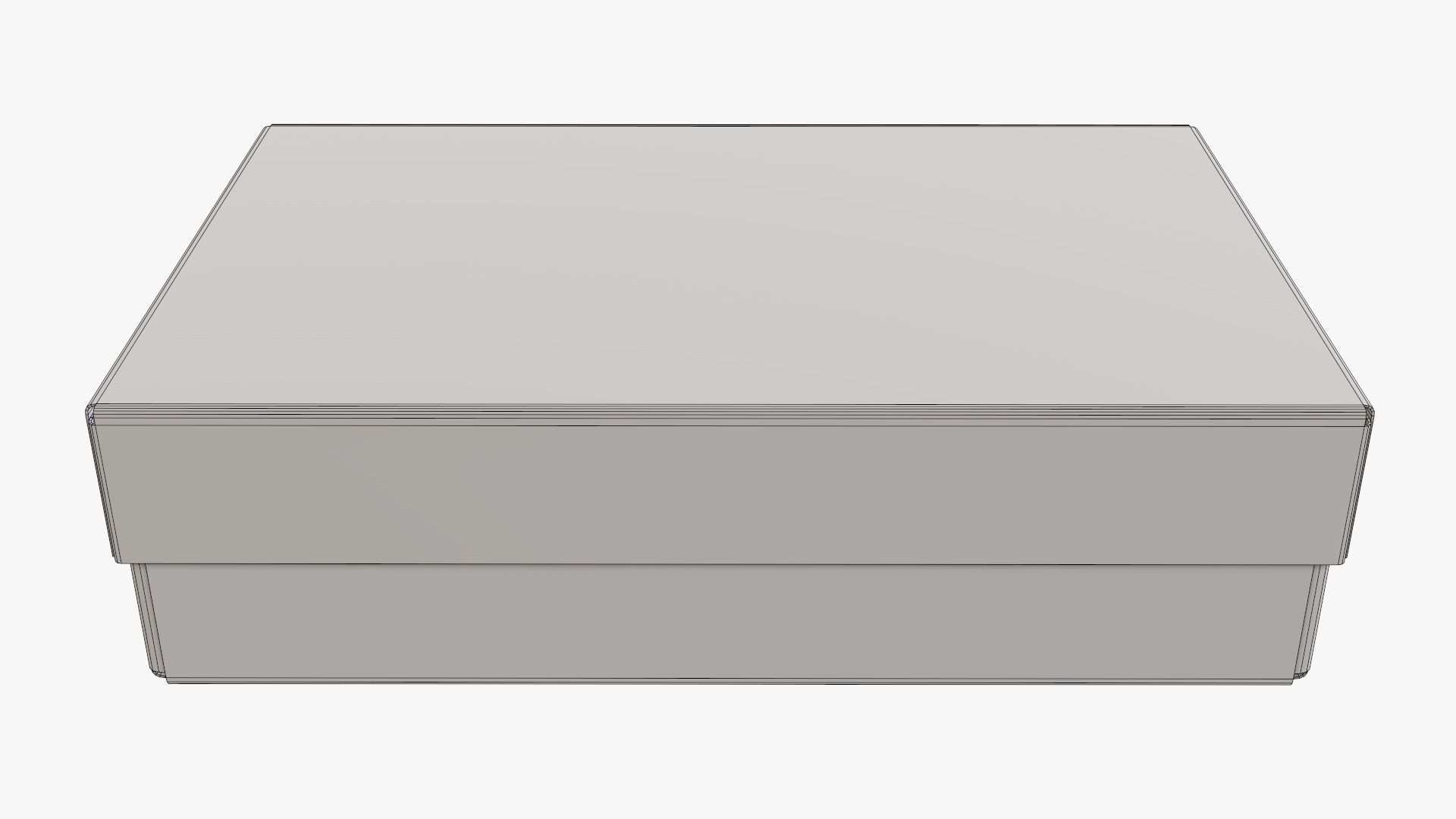 Lid and try cardboard box packing 03 3D model_7