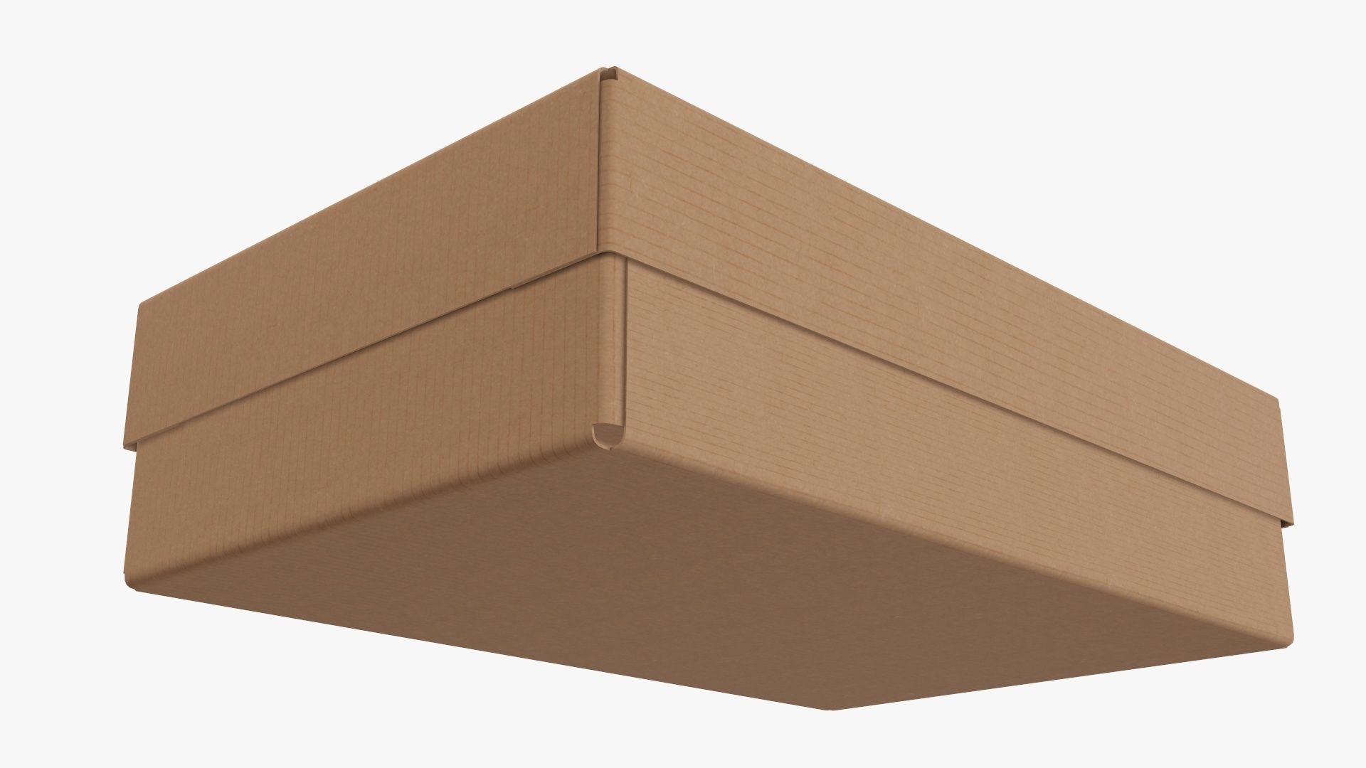 Lid and try cardboard box packing 03 3D model_4