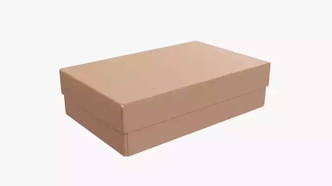 Lid and try cardboard box packing 03 3D model