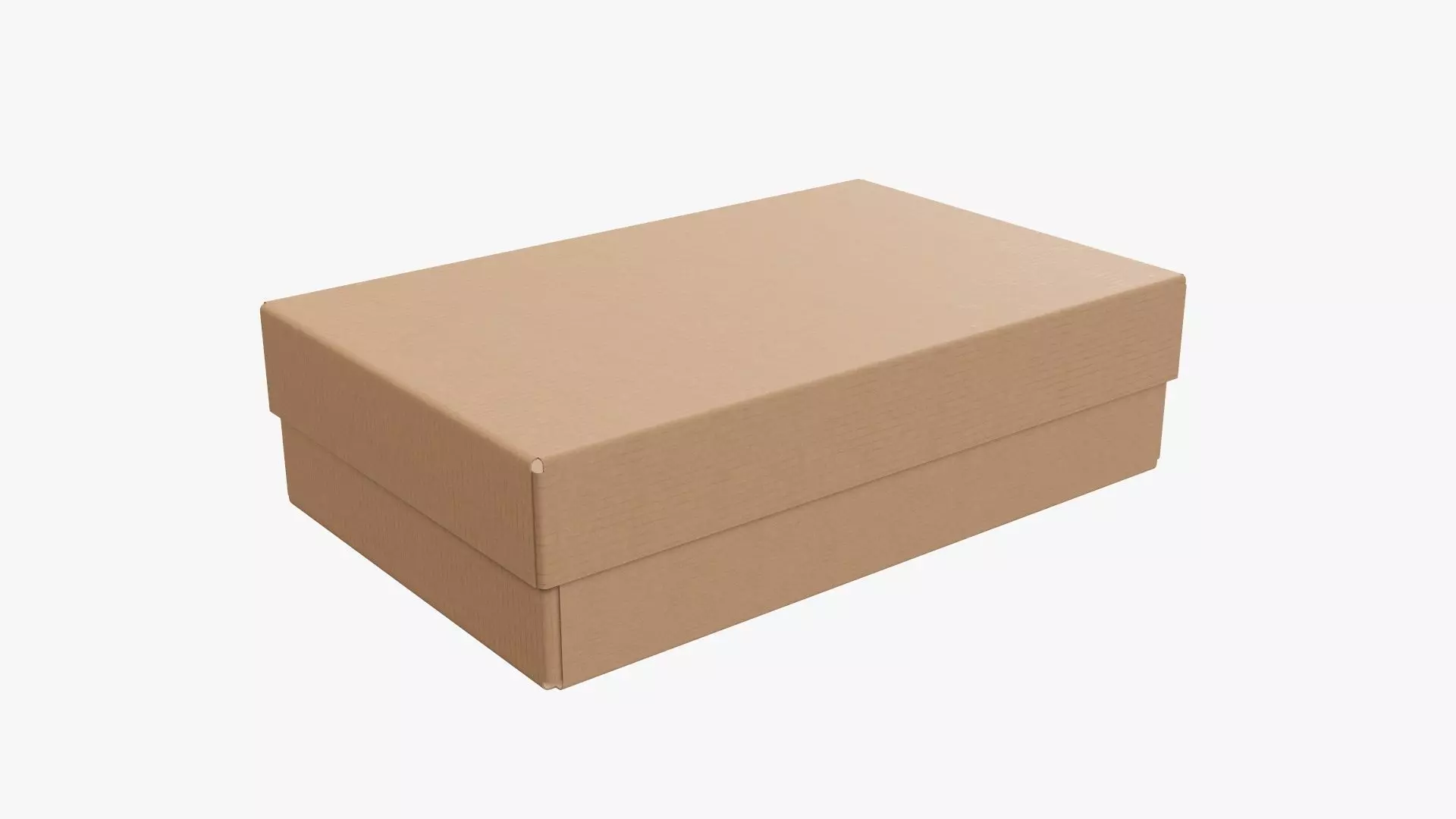 Lid and try cardboard box packing 03 3D model_0