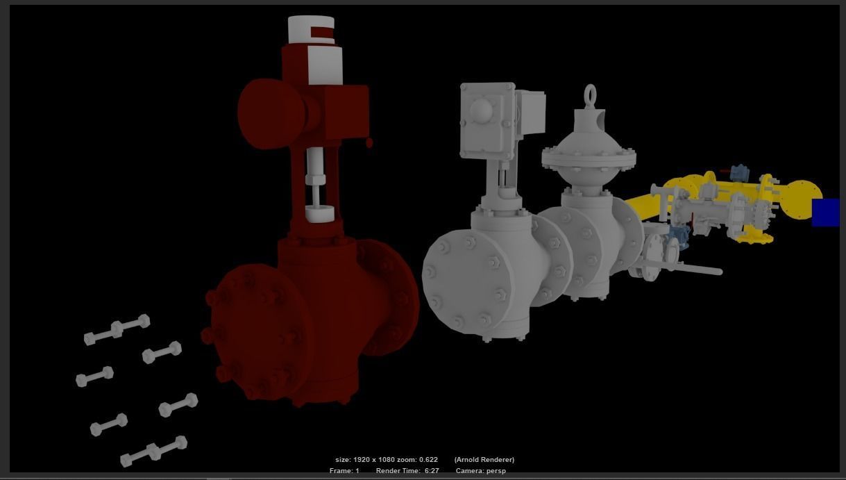  Gas station 3D model_3