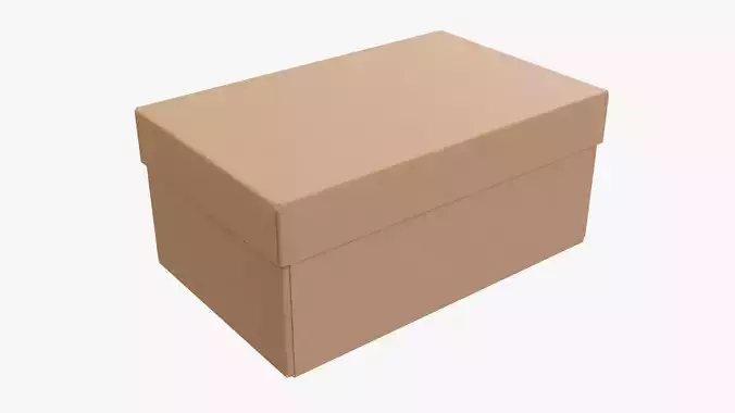 Lid and try cardboard box packing 04 3D model