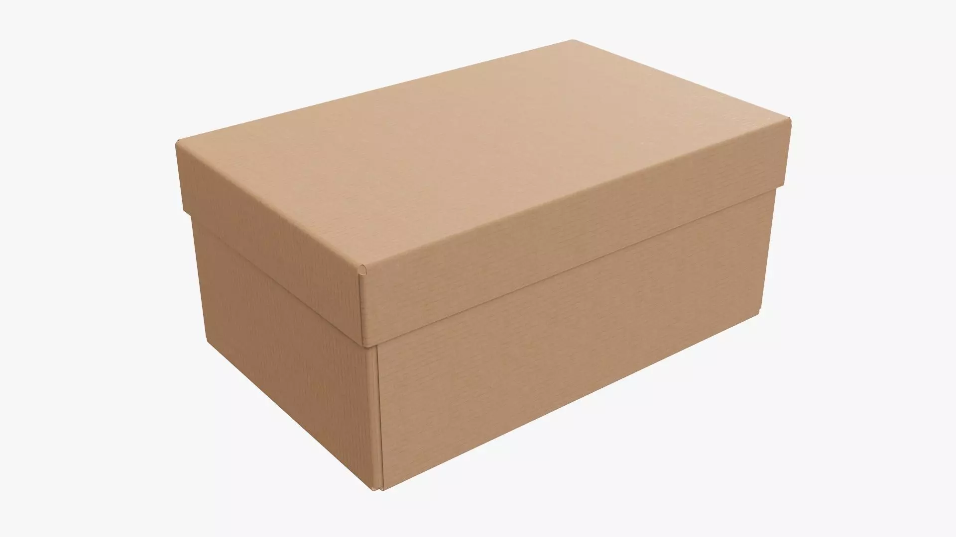 Lid and try cardboard box packing 04 3D model