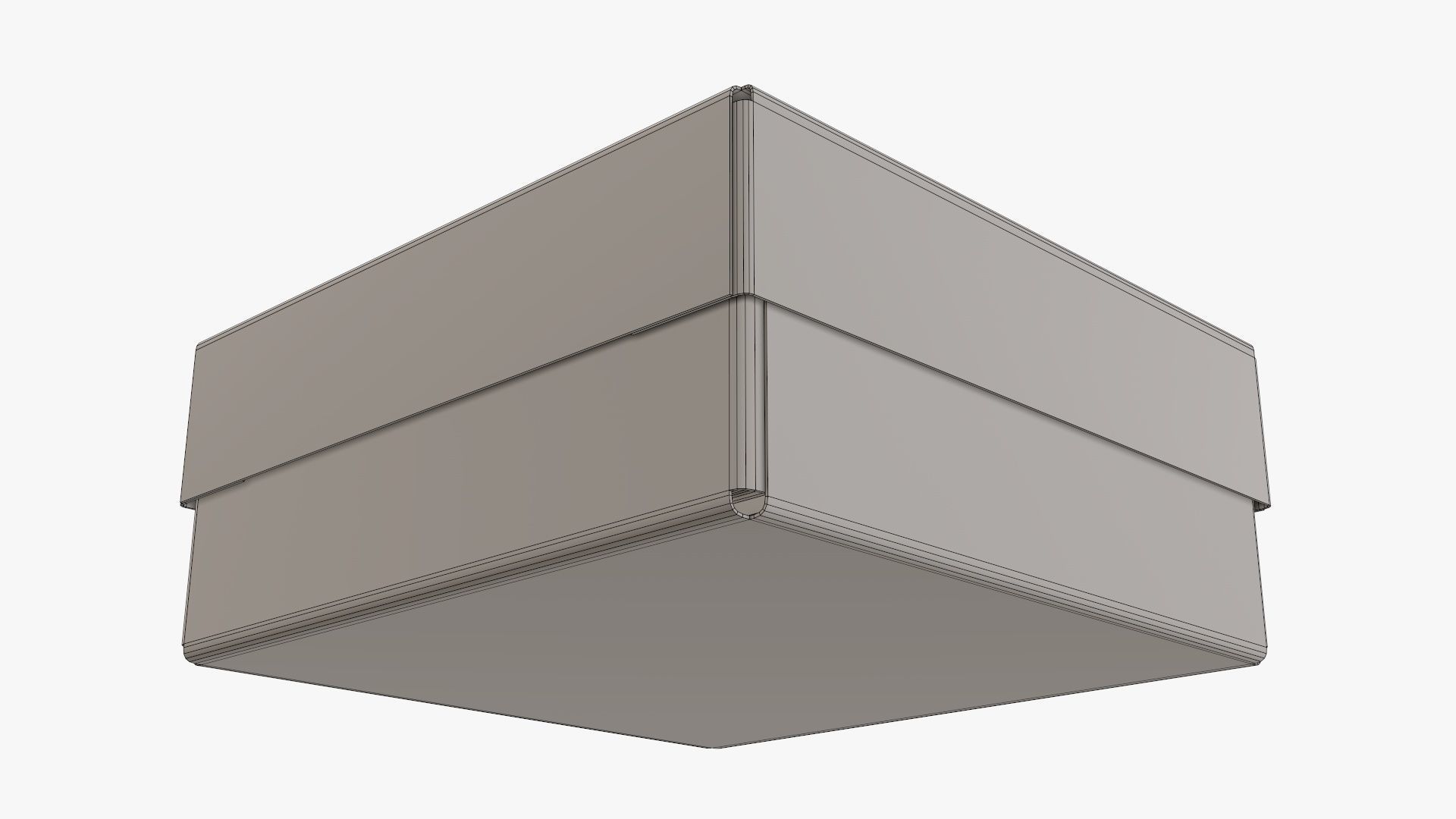 Lid and try cardboard box packing 05 3D model_8