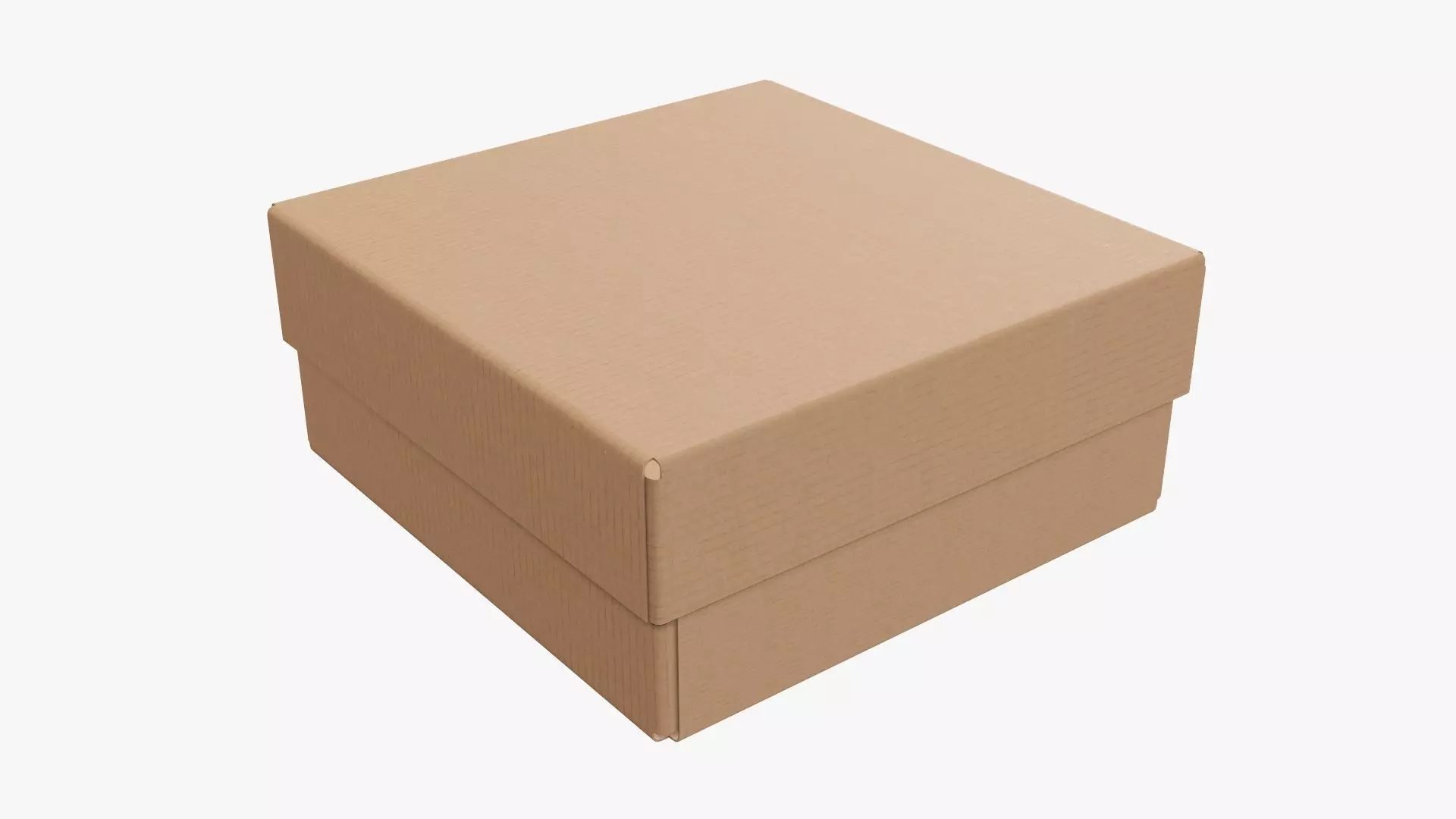 Lid and try cardboard box packing 05 3D model_0