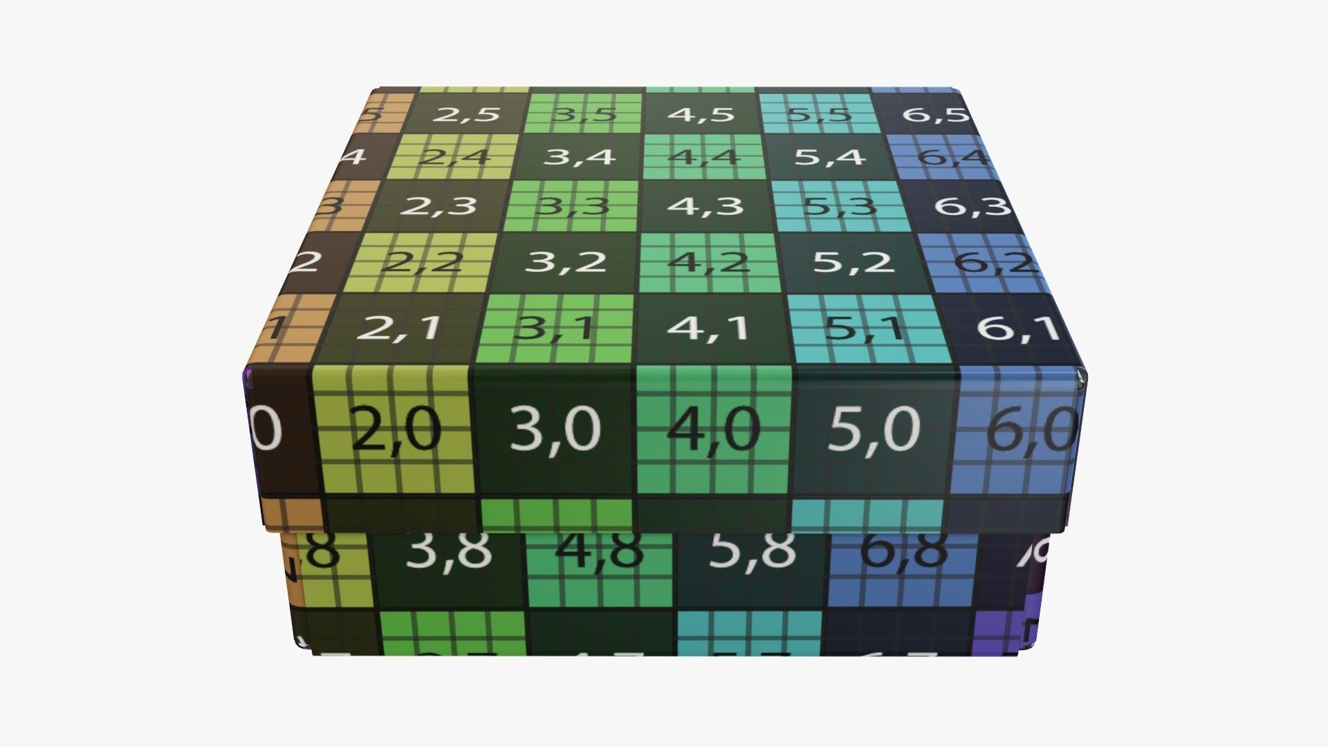 Lid and try cardboard box packing 05 3D model_11