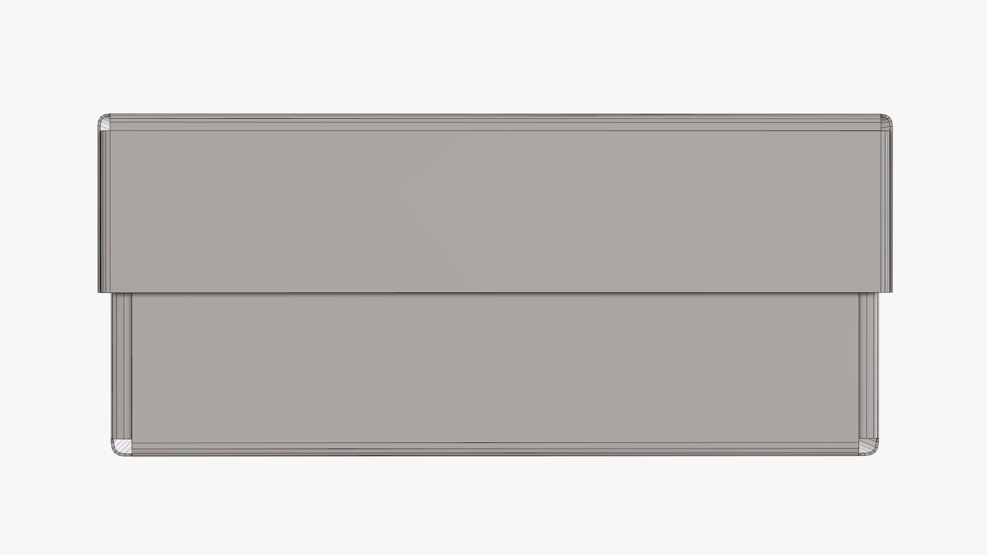 Lid and try cardboard box packing 05 3D model_7