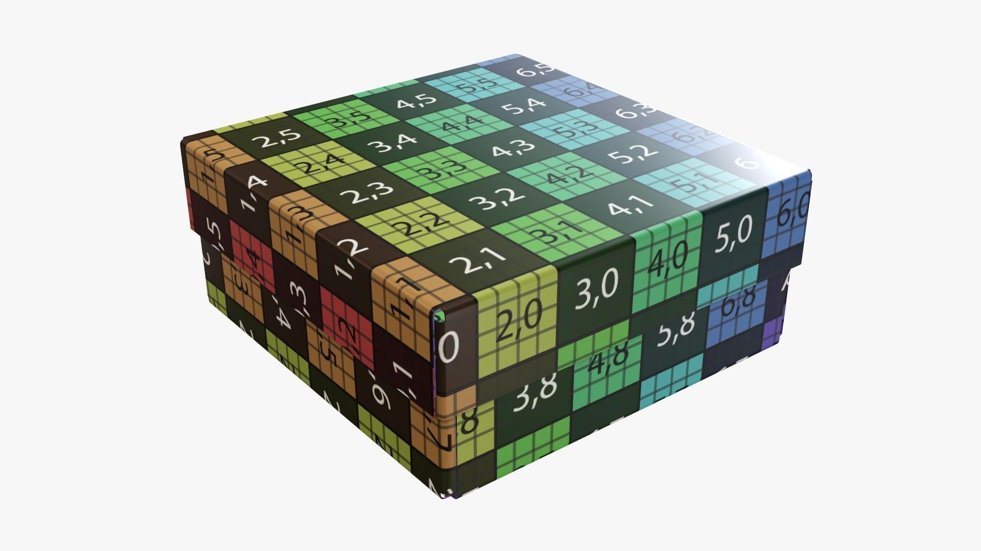 Lid and try cardboard box packing 05 3D model_10