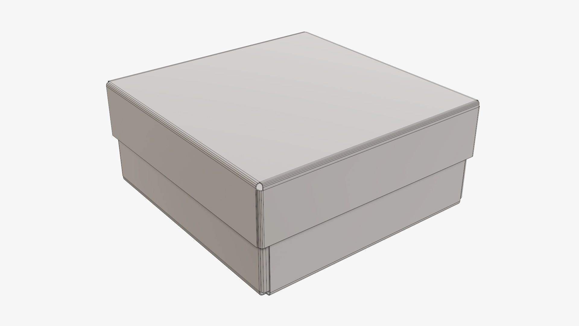 Lid and try cardboard box packing 05 3D model_5