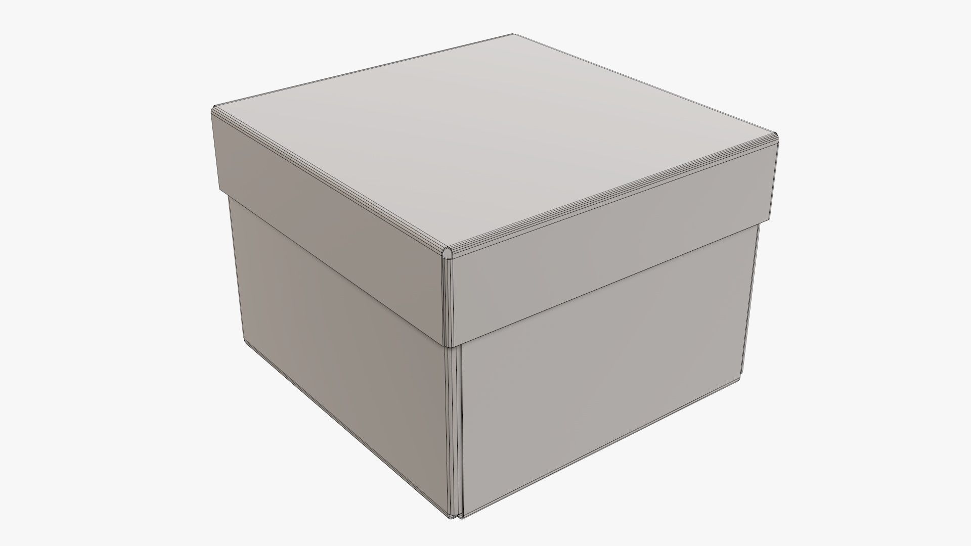 Lid and try cardboard box packing 06 3D model_5