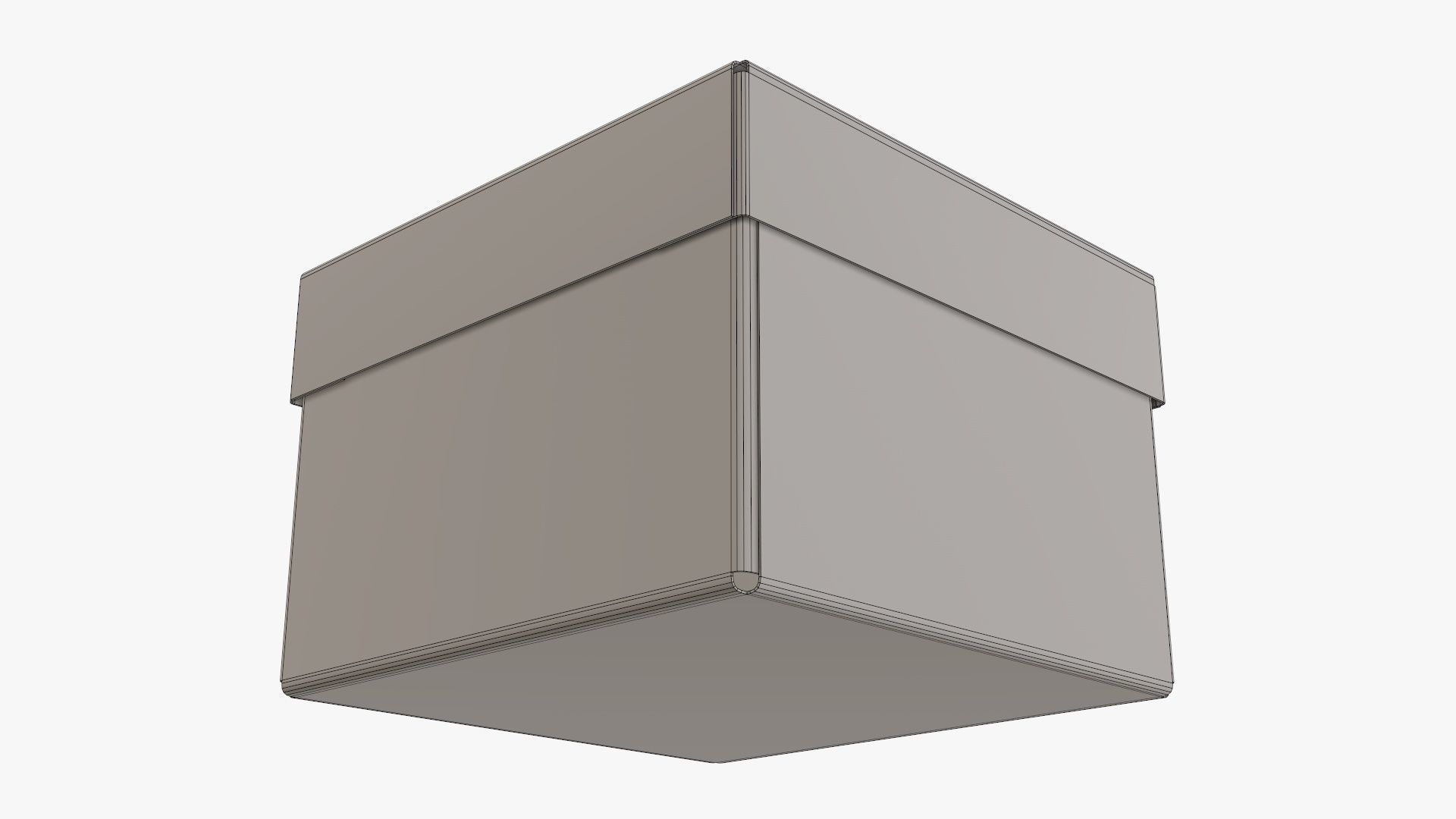 Lid and try cardboard box packing 06 3D model_8