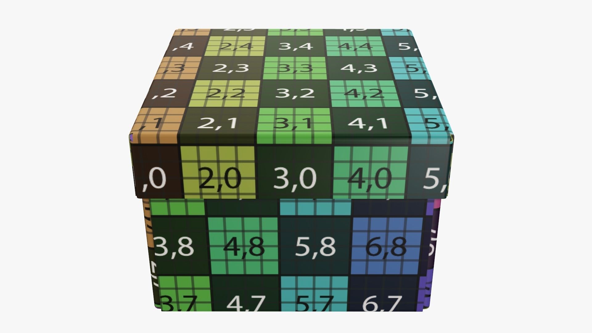 Lid and try cardboard box packing 06 3D model_11