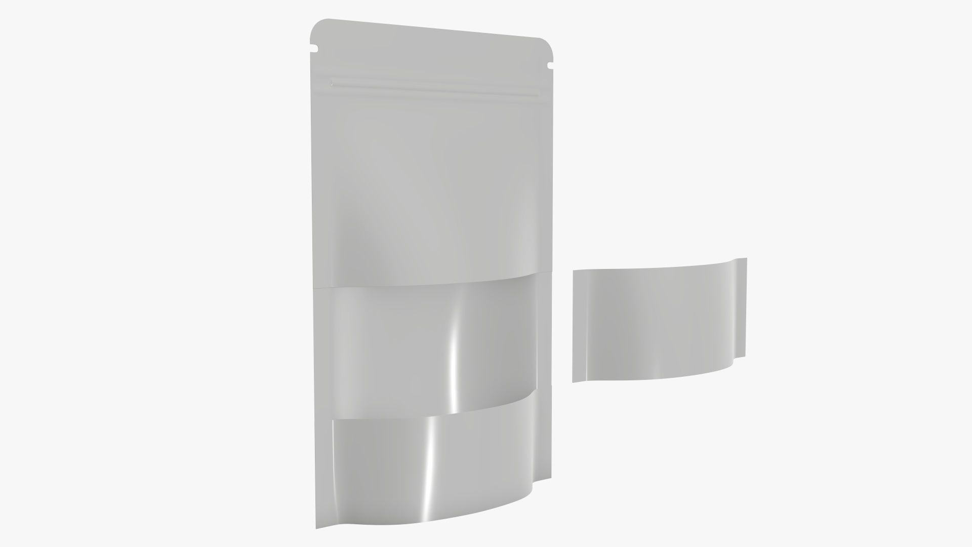 Plastic pouch food bag with screen 3D model_4