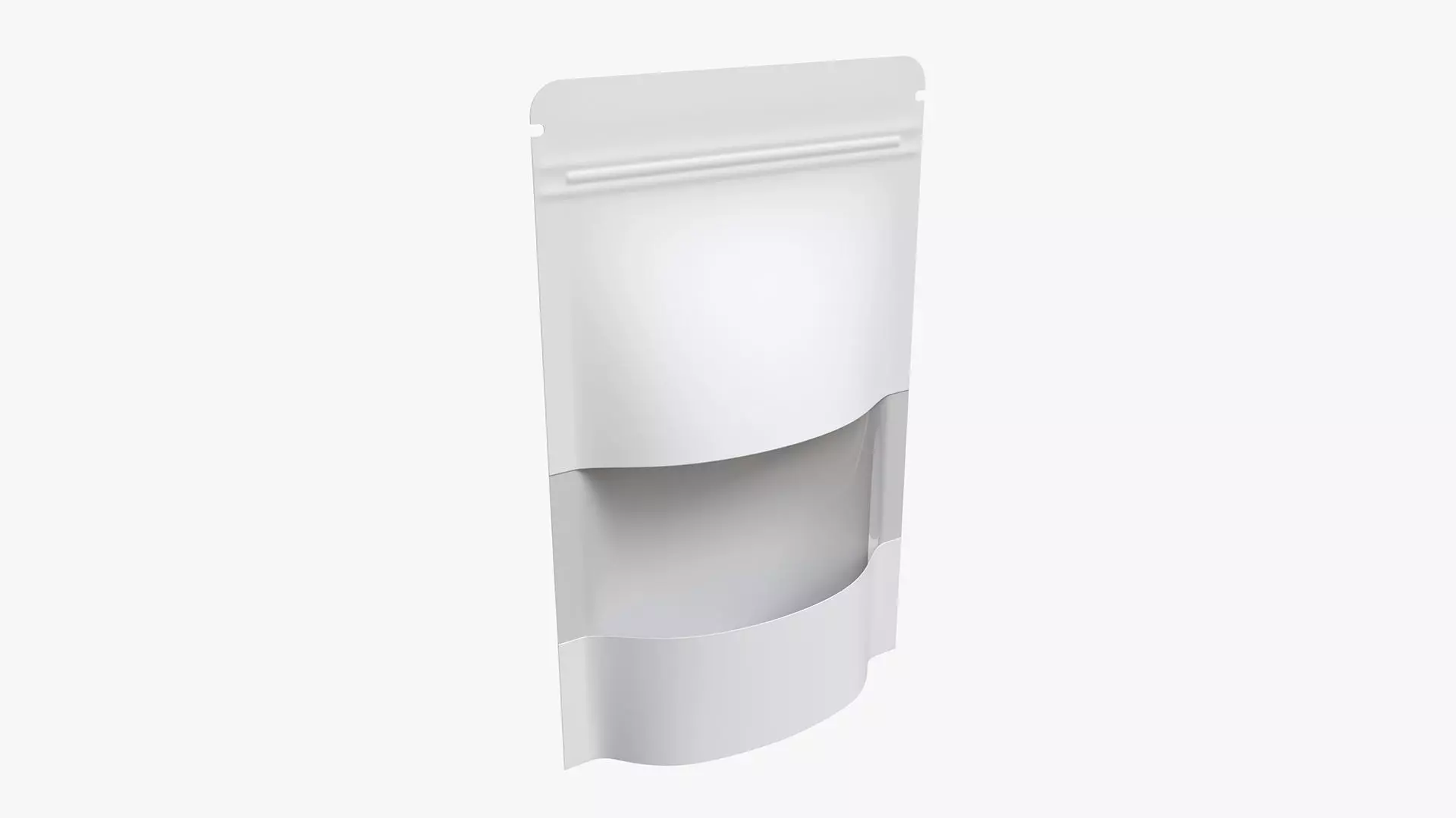 Plastic pouch food bag with screen 3D model_0