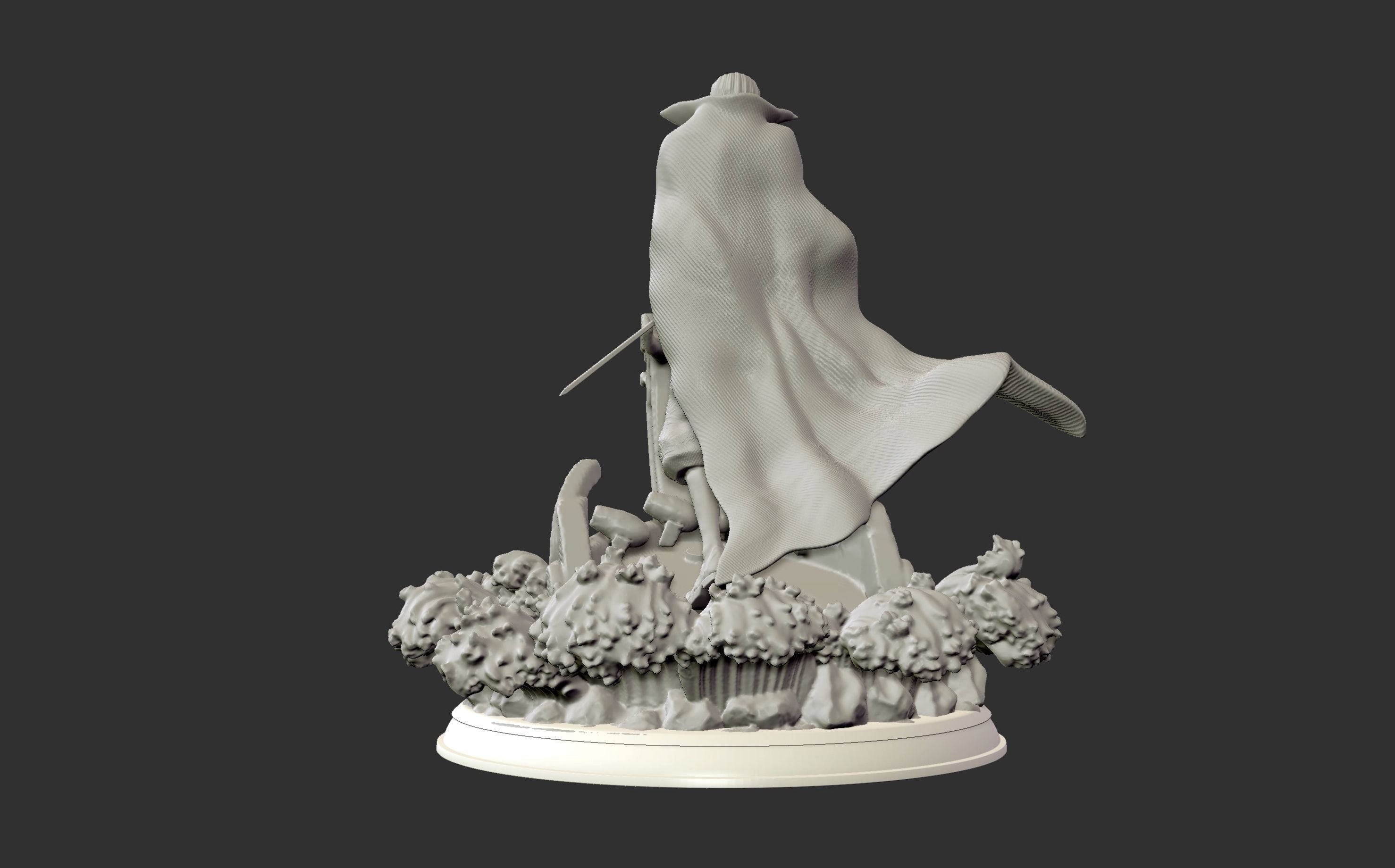 Red Hair Shanks V2 3d print statue - One Piece figurine 3D print model_19