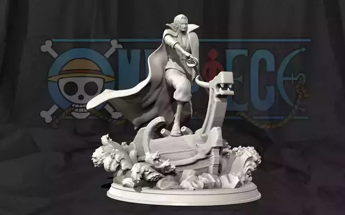 Red Hair Shanks V2 3d print statue - One Piece figurine 3D print model