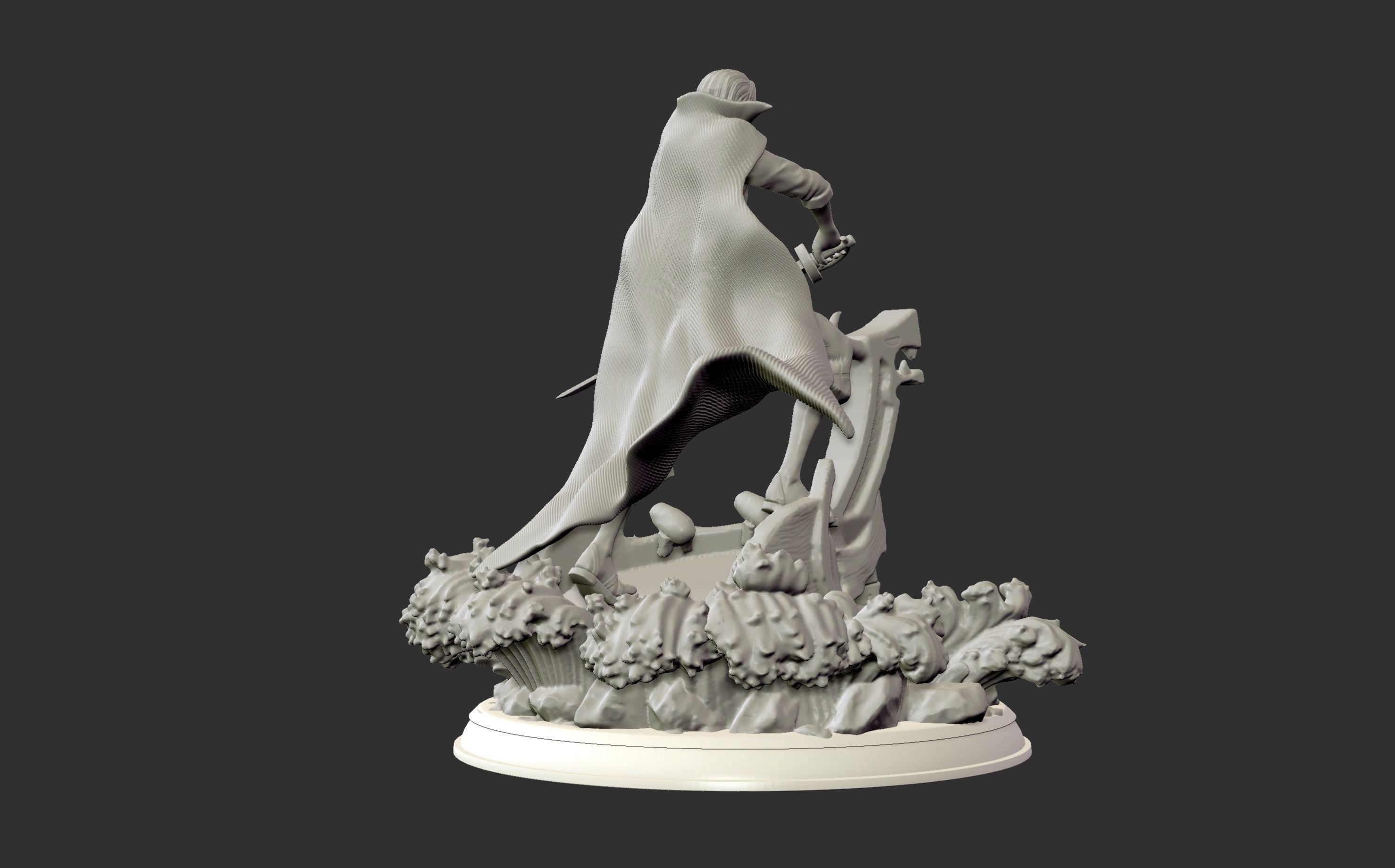 Red Hair Shanks V2 3d print statue - One Piece figurine 3D print model_23