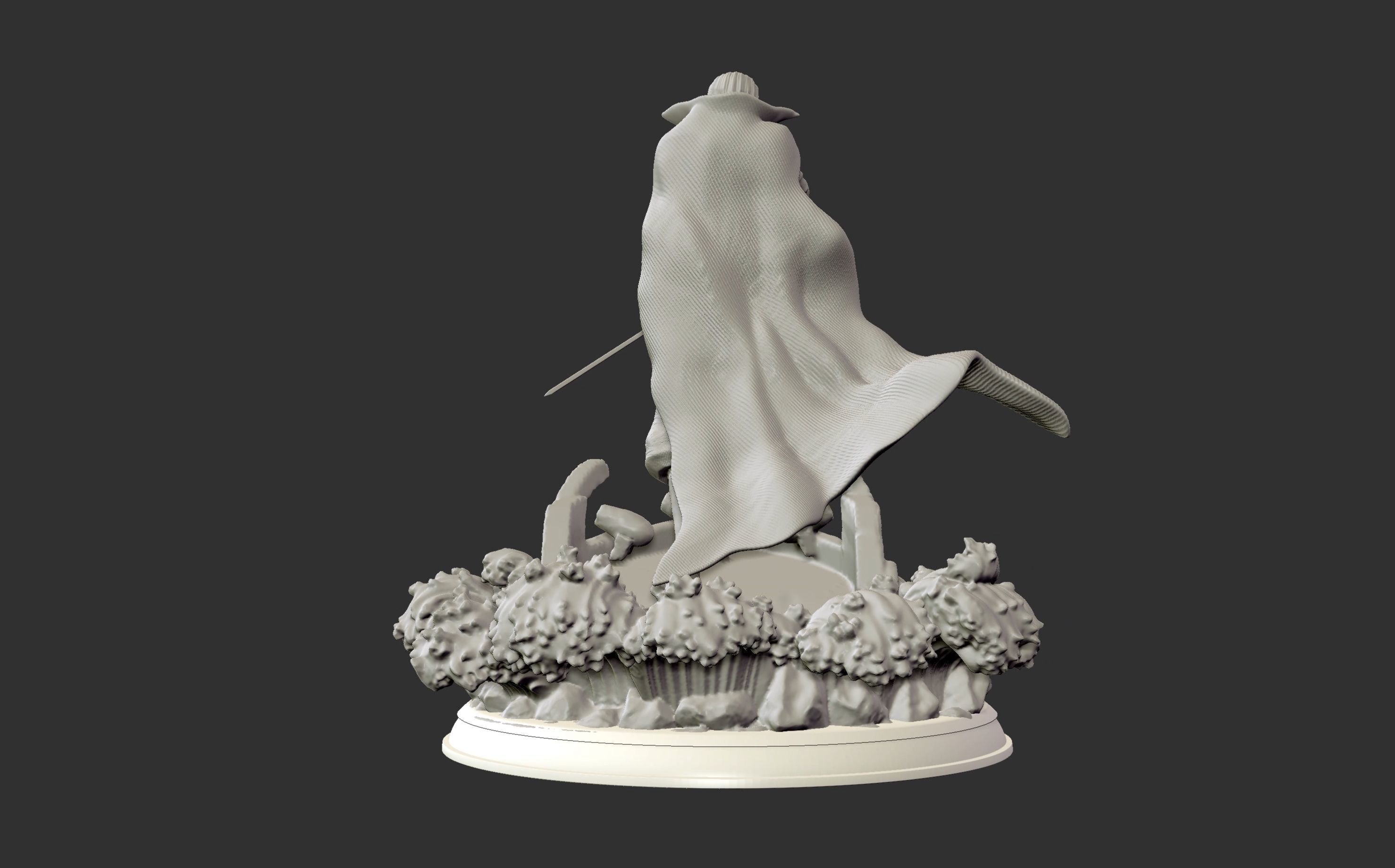 Red Hair Shanks V2 3d print statue - One Piece figurine 3D print model_20