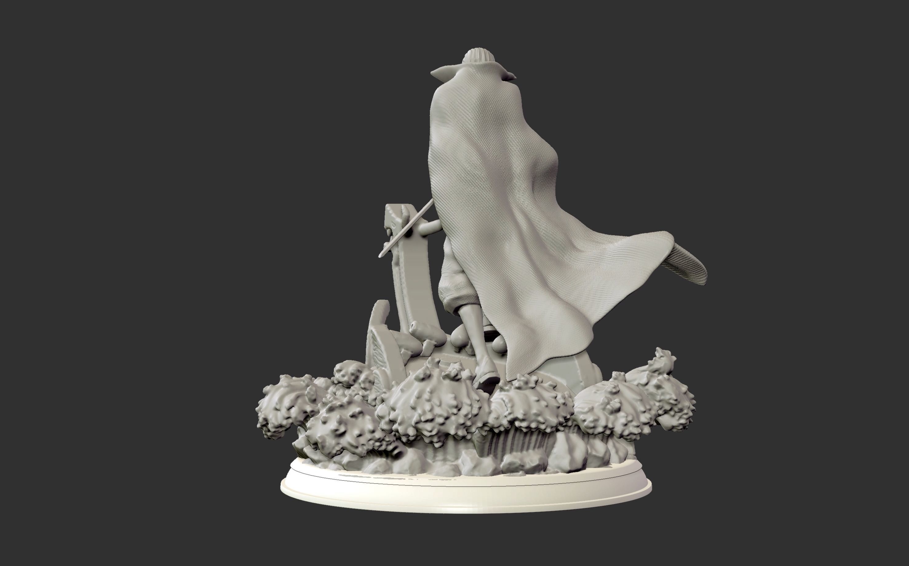 Red Hair Shanks V2 3d print statue - One Piece figurine 3D print model_18