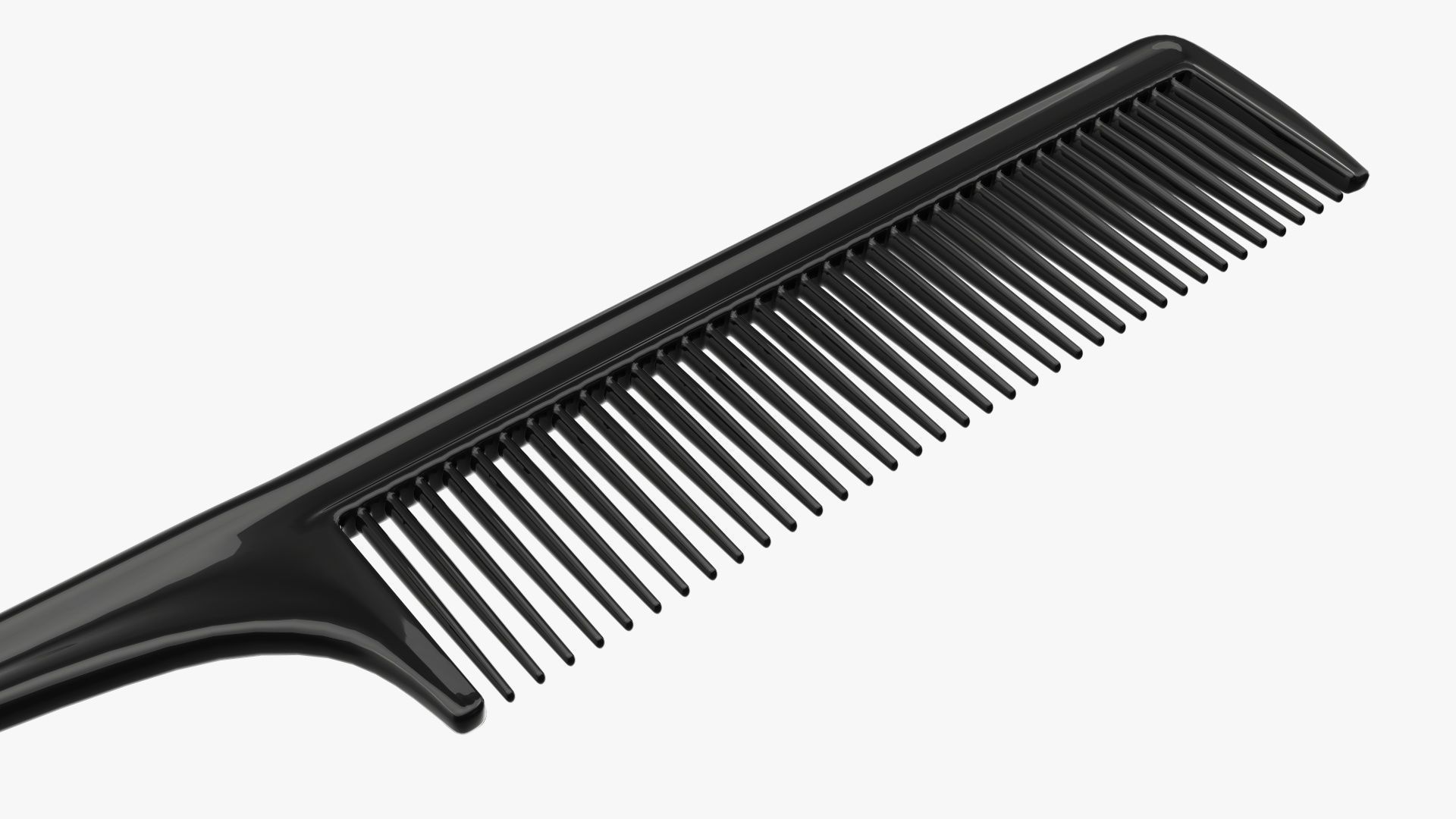 Hair comb rat tail 3D model_4