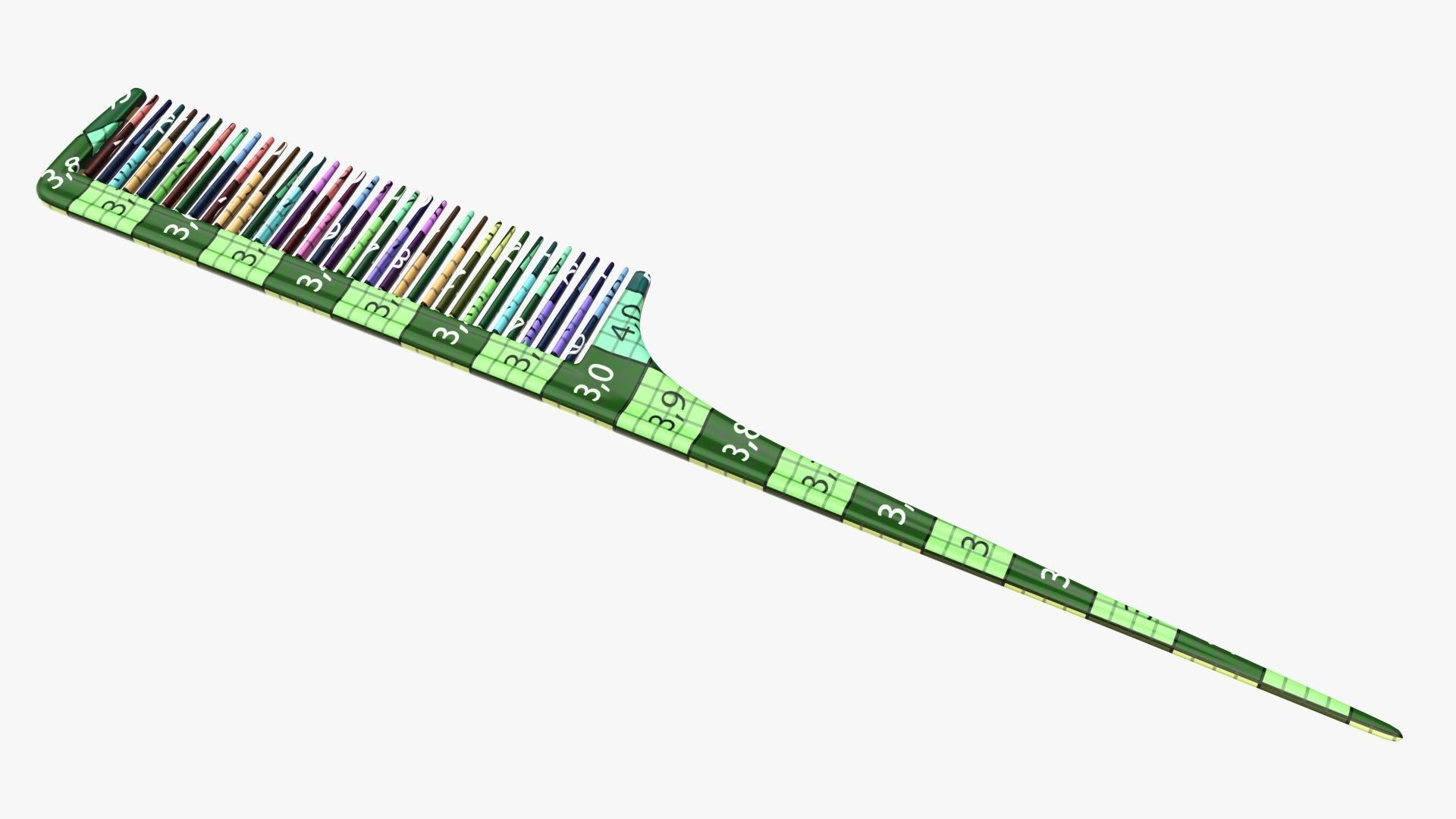 Hair comb rat tail 3D model_11