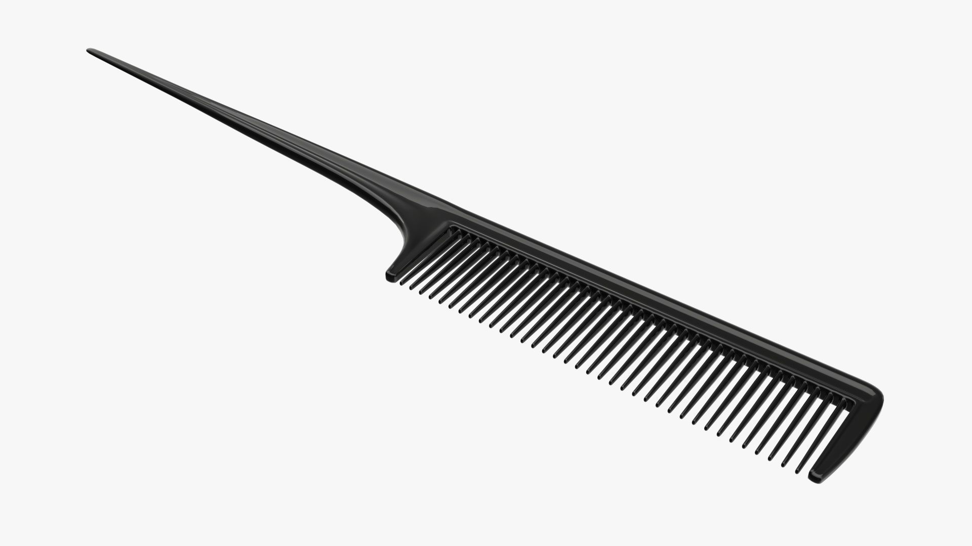 Hair comb rat tail 3D model_2