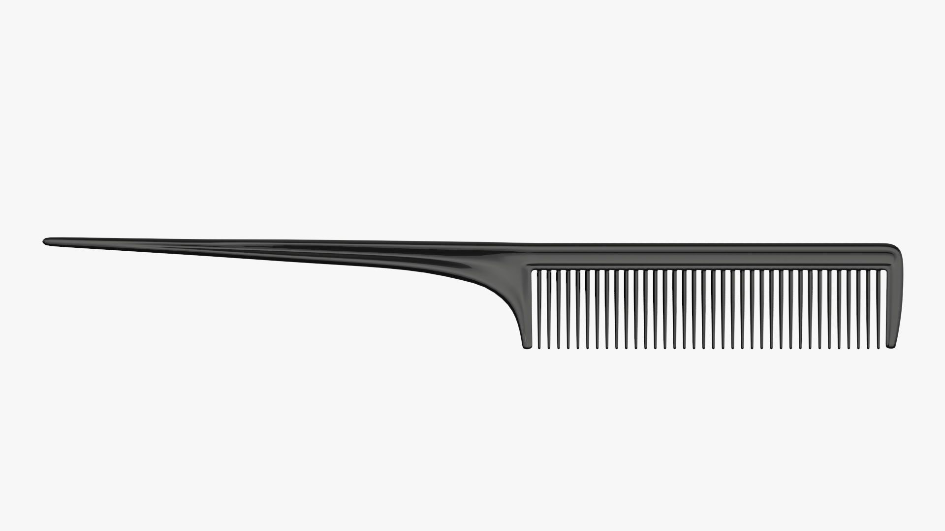 Hair comb rat tail 3D model_3