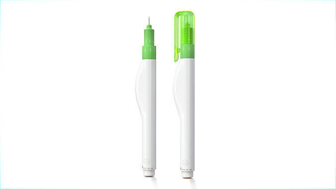 Correction Pen - Liquid Paper Low-poly 3D model
