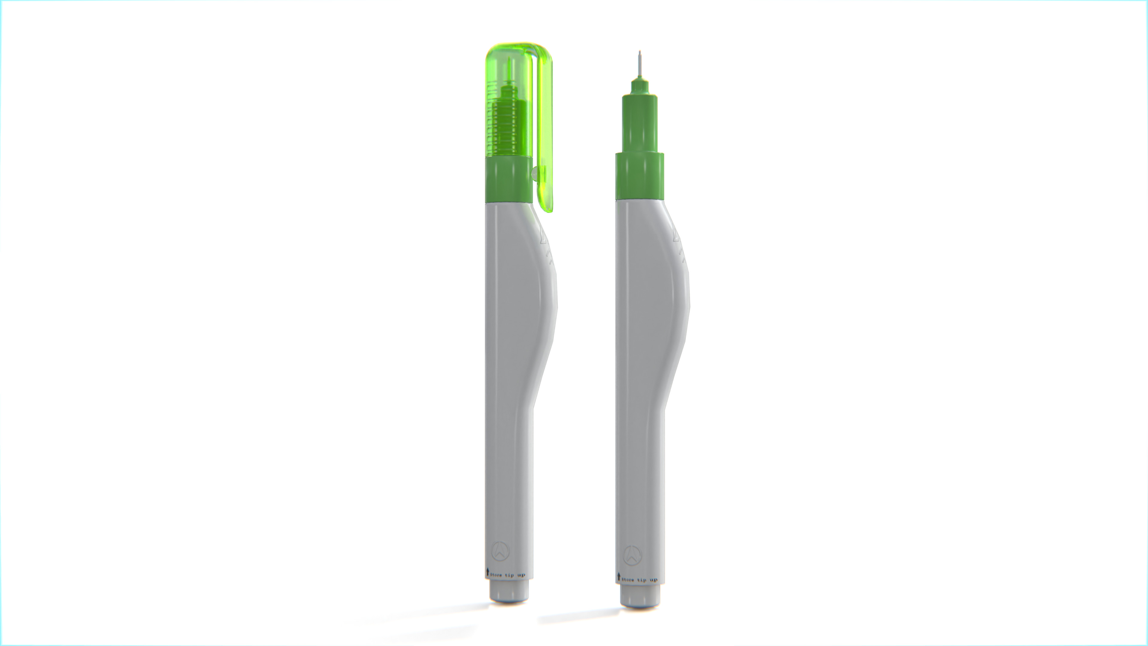 Correction Pen - Liquid Paper Low-poly 3D model_4