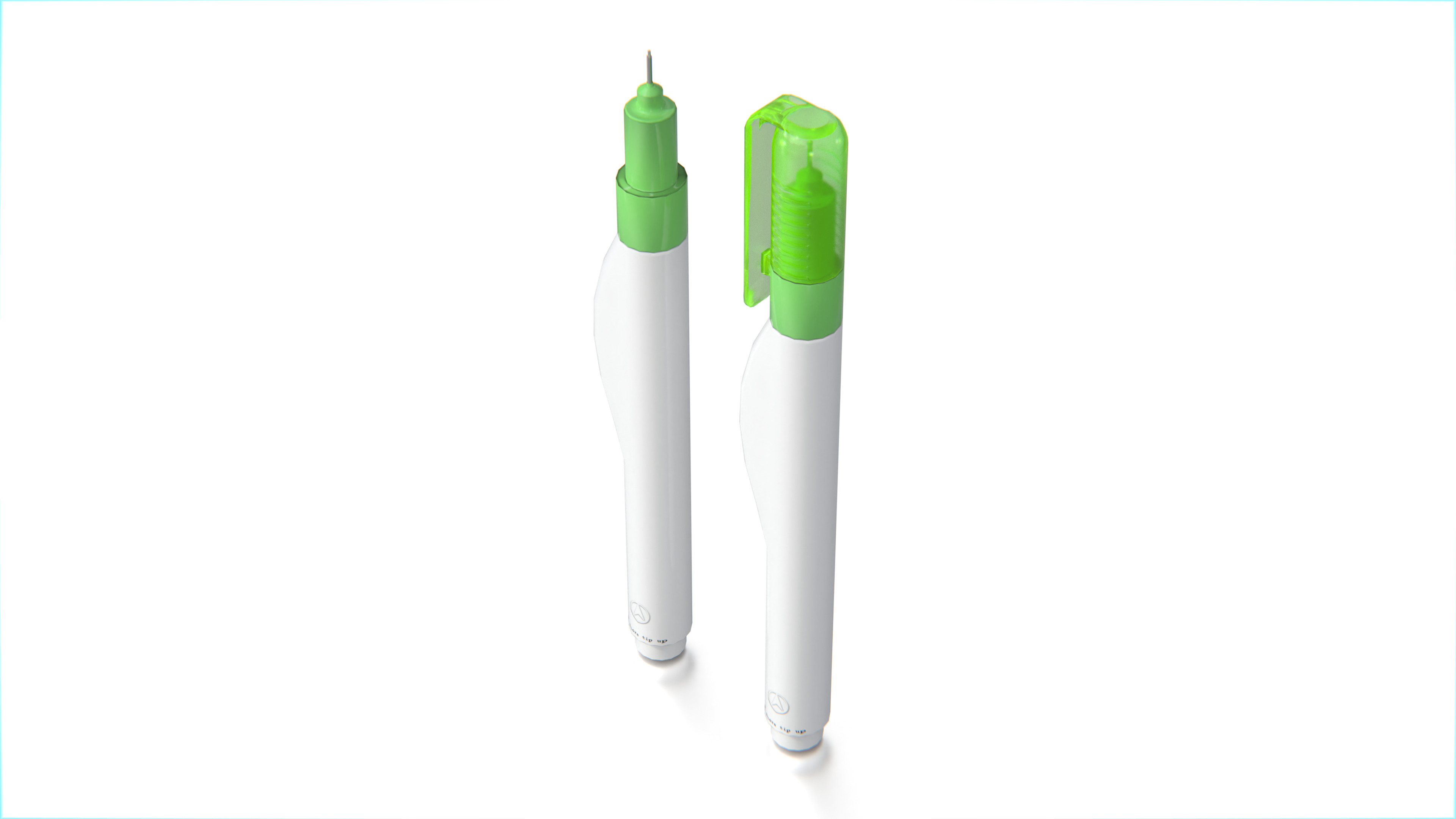 Correction Pen - Liquid Paper Low-poly 3D model_3