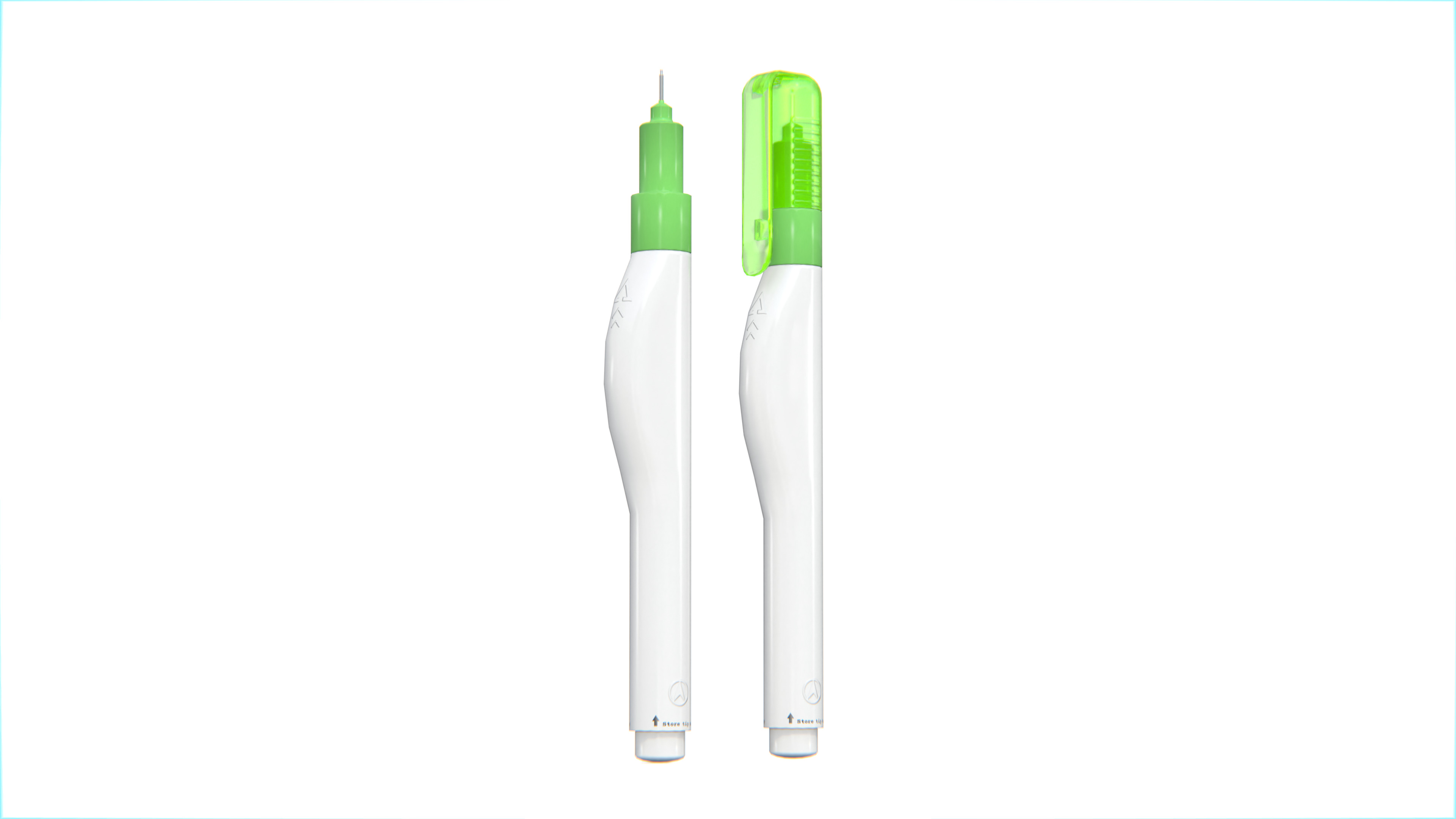 Correction Pen - Liquid Paper Low-poly 3D model_2