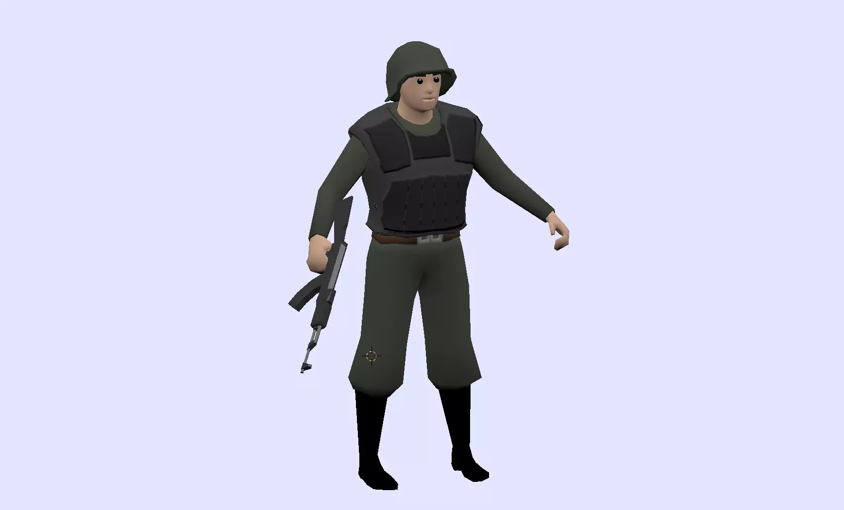 LOW POLY INFANTRY soldier Free low-poly 3D model_0