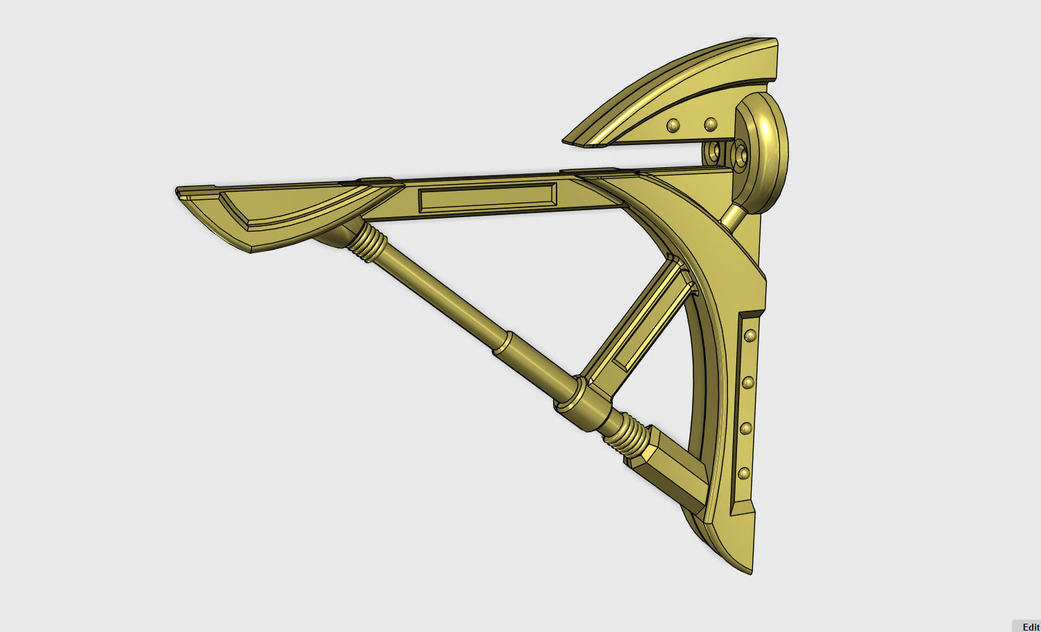 Steampunk shelf support 3D print model_1
