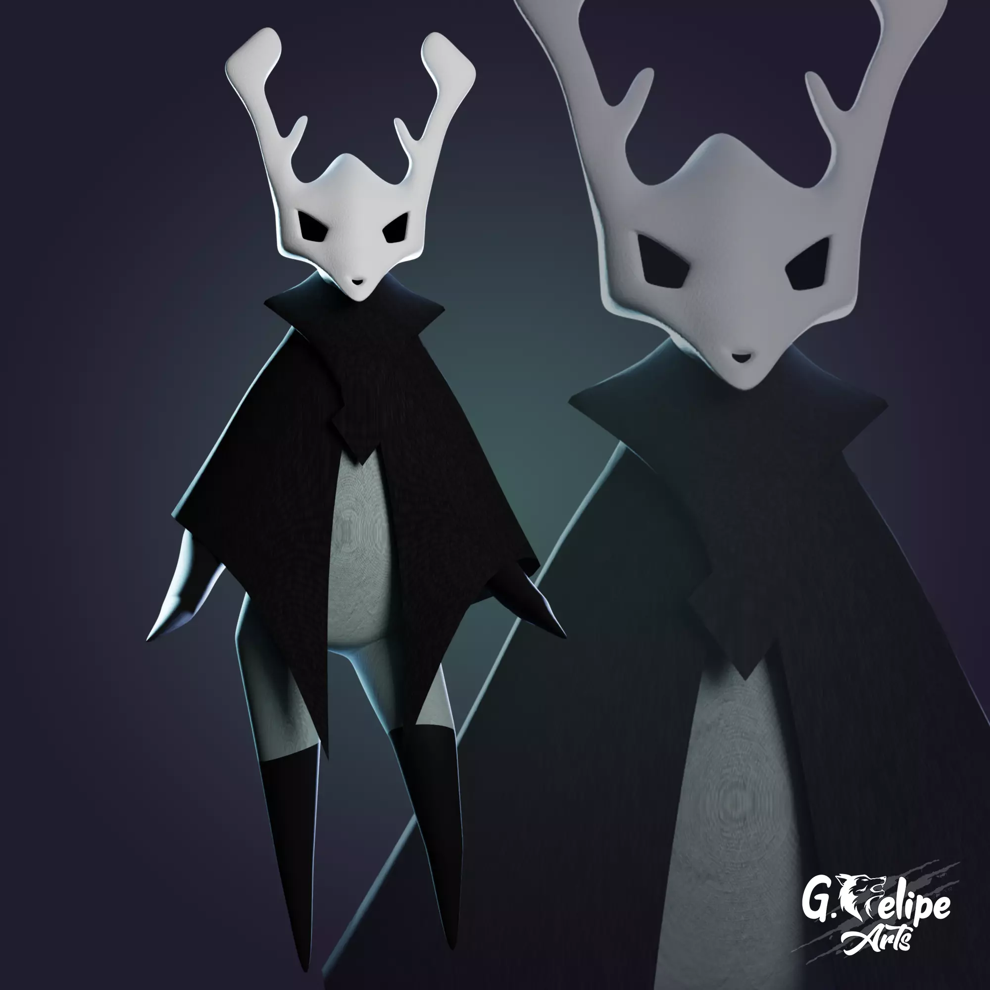 Cartoon Character - Skull - Rigging - Animation Low-poly 3D model_0