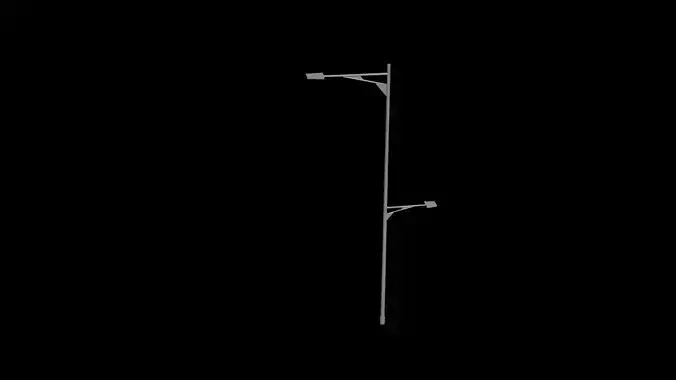 LAMPADAIRE street light pole Free low-poly 3D model