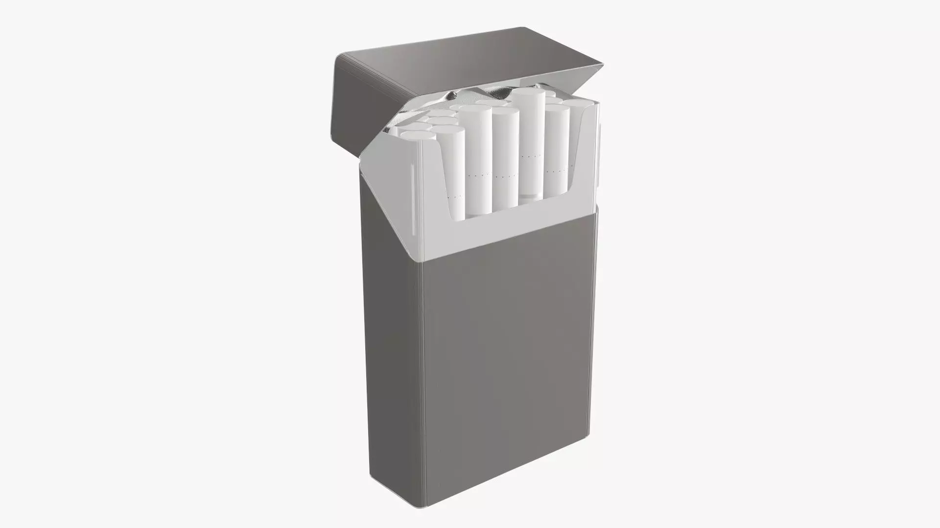 Cigarettes slim compact pack opened 3D model_0