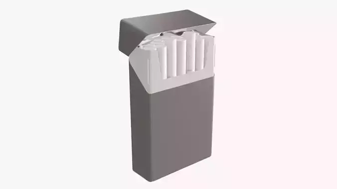 Cigarettes slim compact pack opened 3D model
