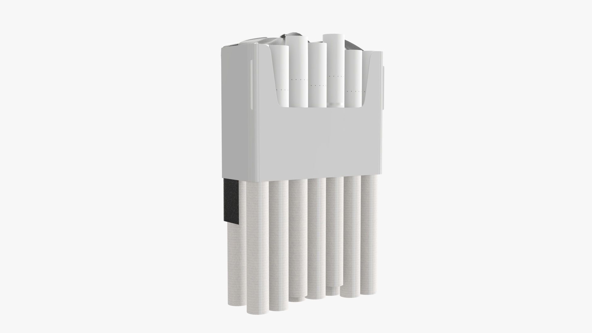Cigarettes slim compact pack opened 3D model_5