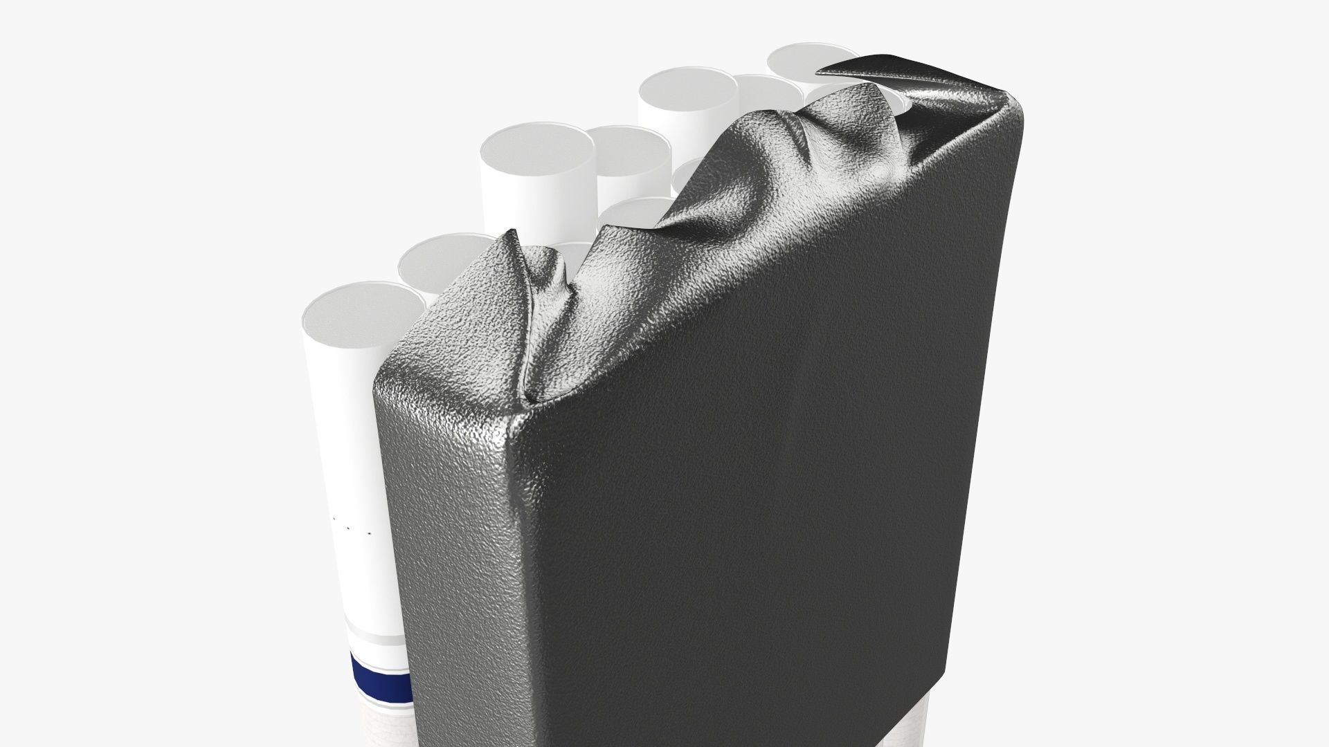 Cigarettes slim compact pack opened 3D model_8