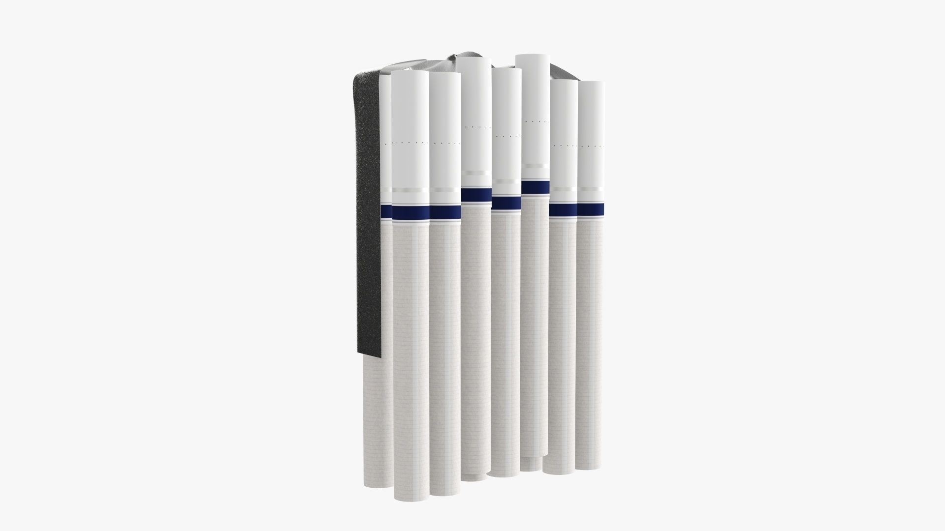 Cigarettes slim compact pack opened 3D model_6