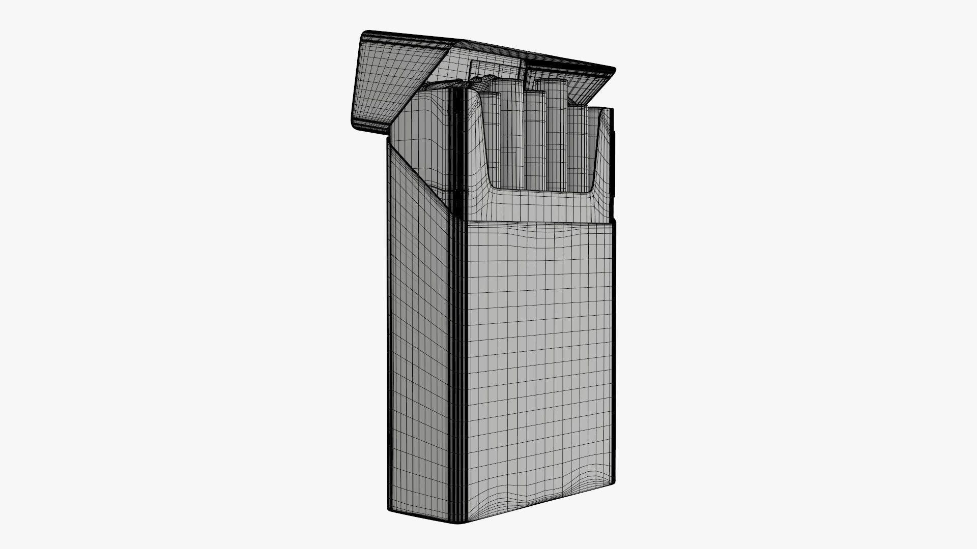 Cigarettes slim compact pack opened 3D model_11