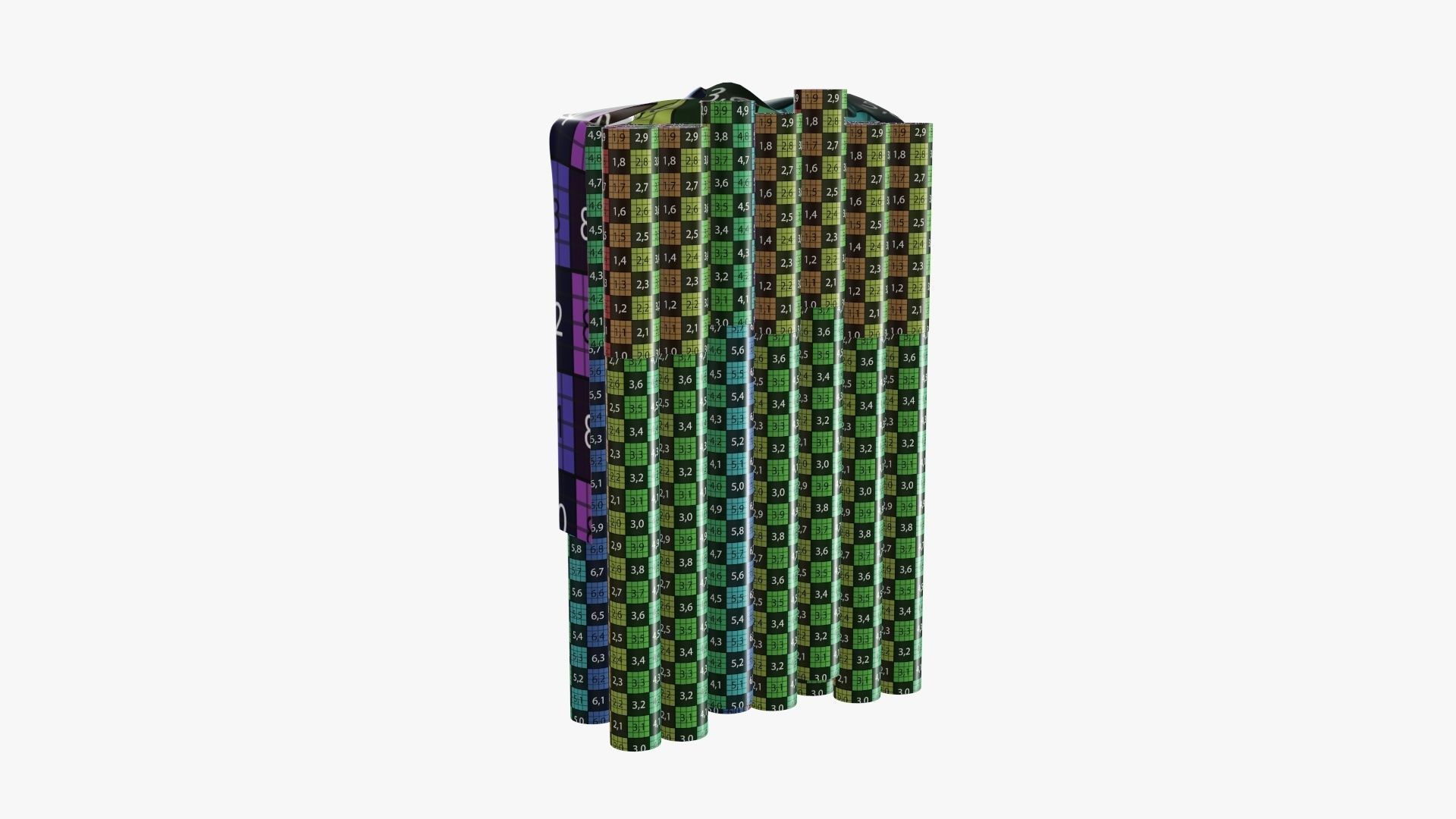 Cigarettes slim compact pack opened 3D model_17