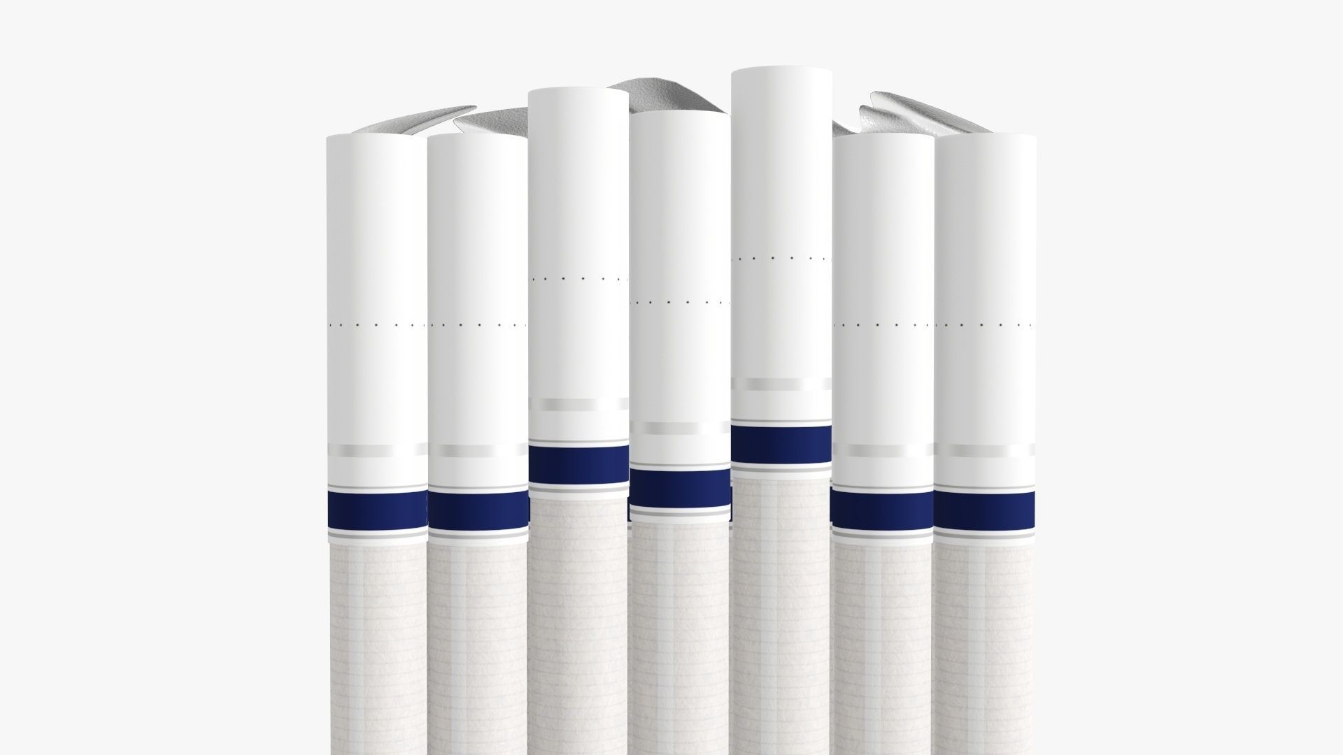 Cigarettes slim compact pack opened 3D model_9