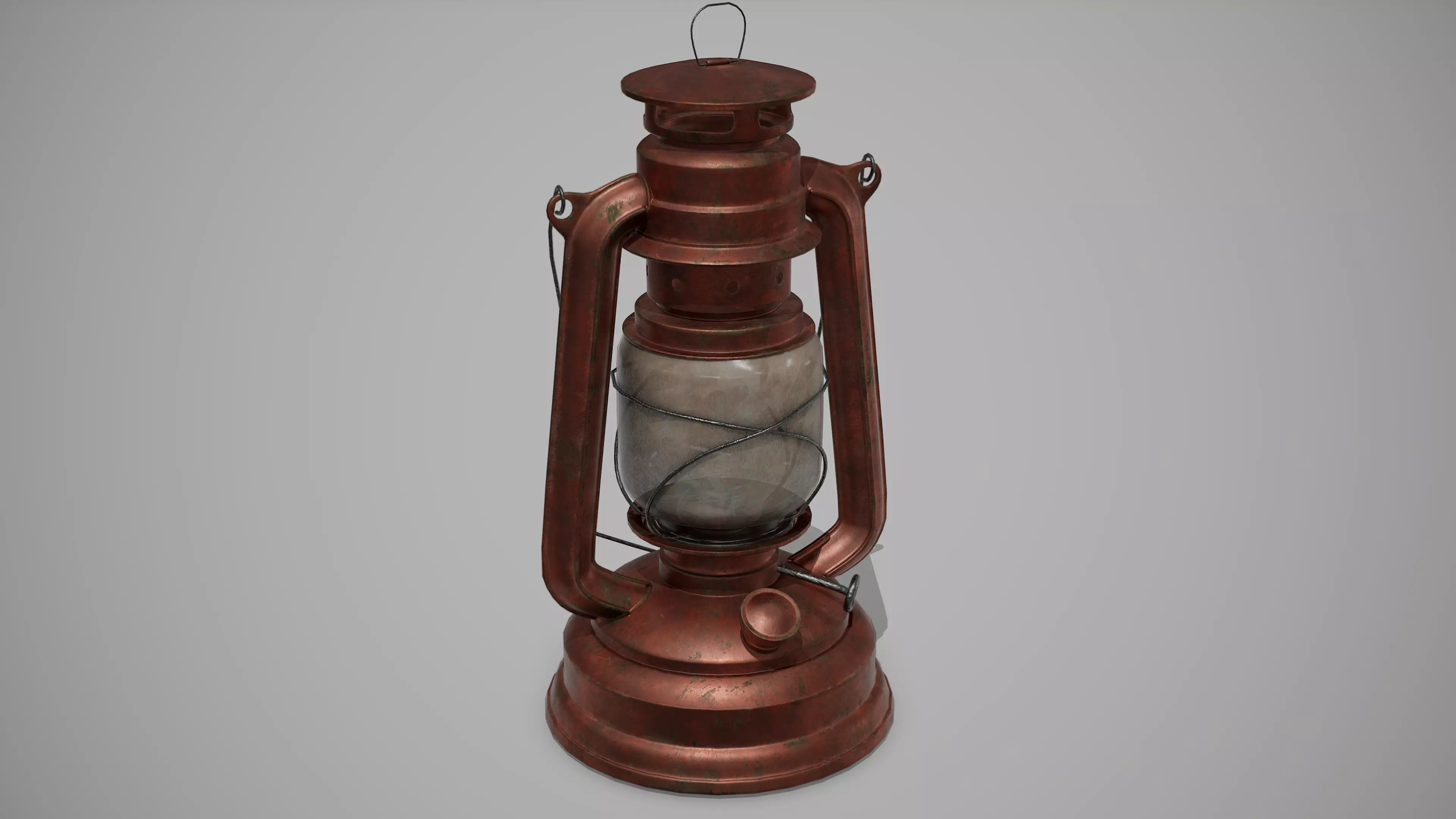 Old Lantern Low-poly 3D model_0