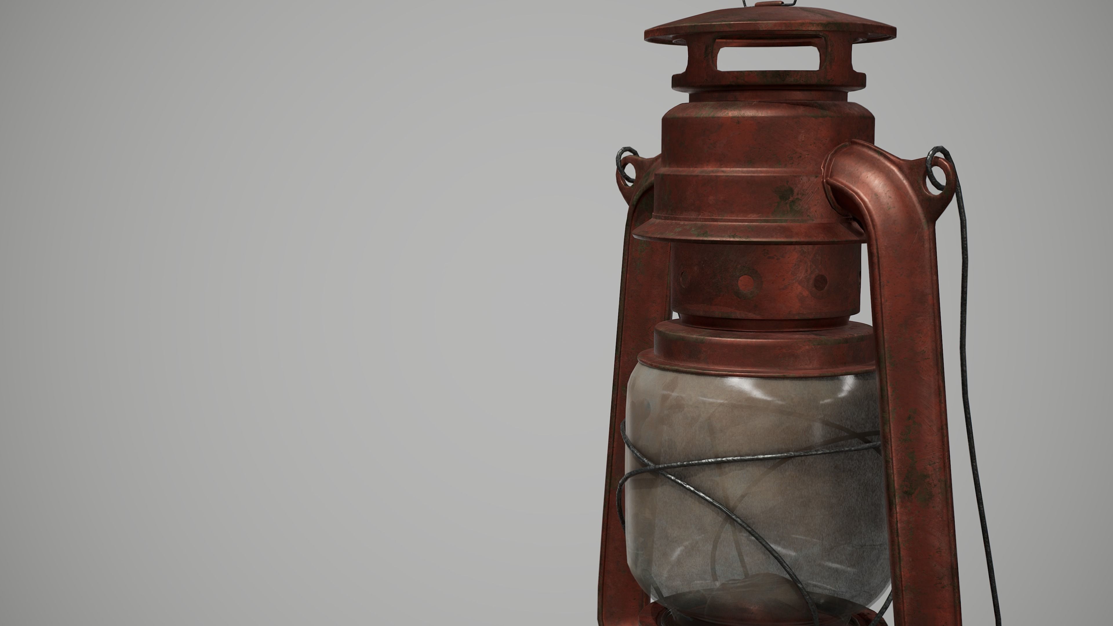 Old Lantern Low-poly 3D model_11