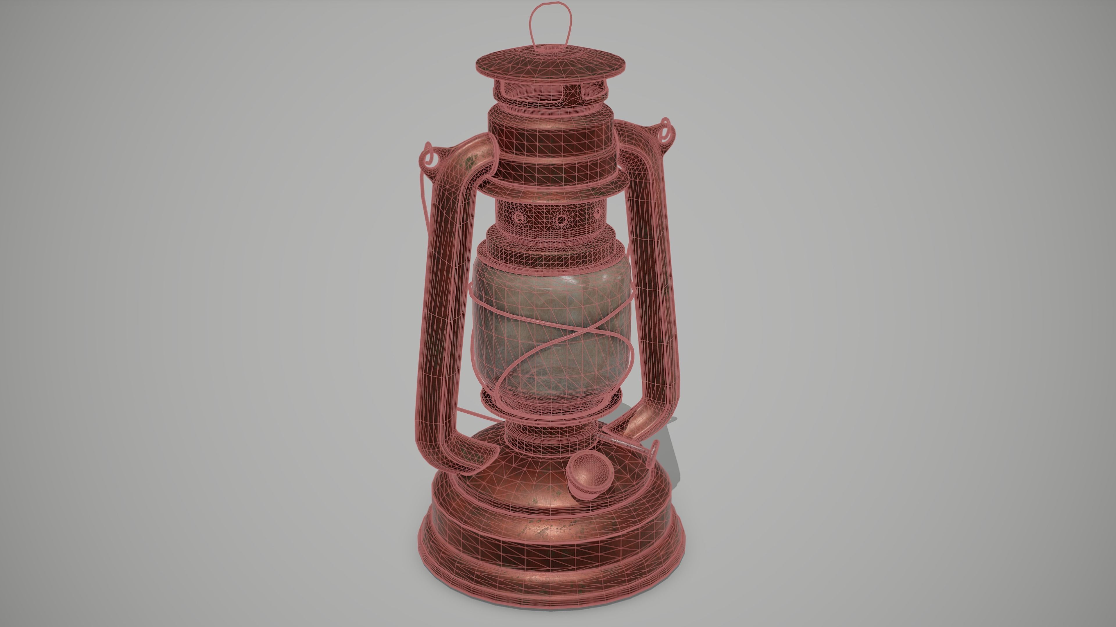 Old Lantern Low-poly 3D model_2