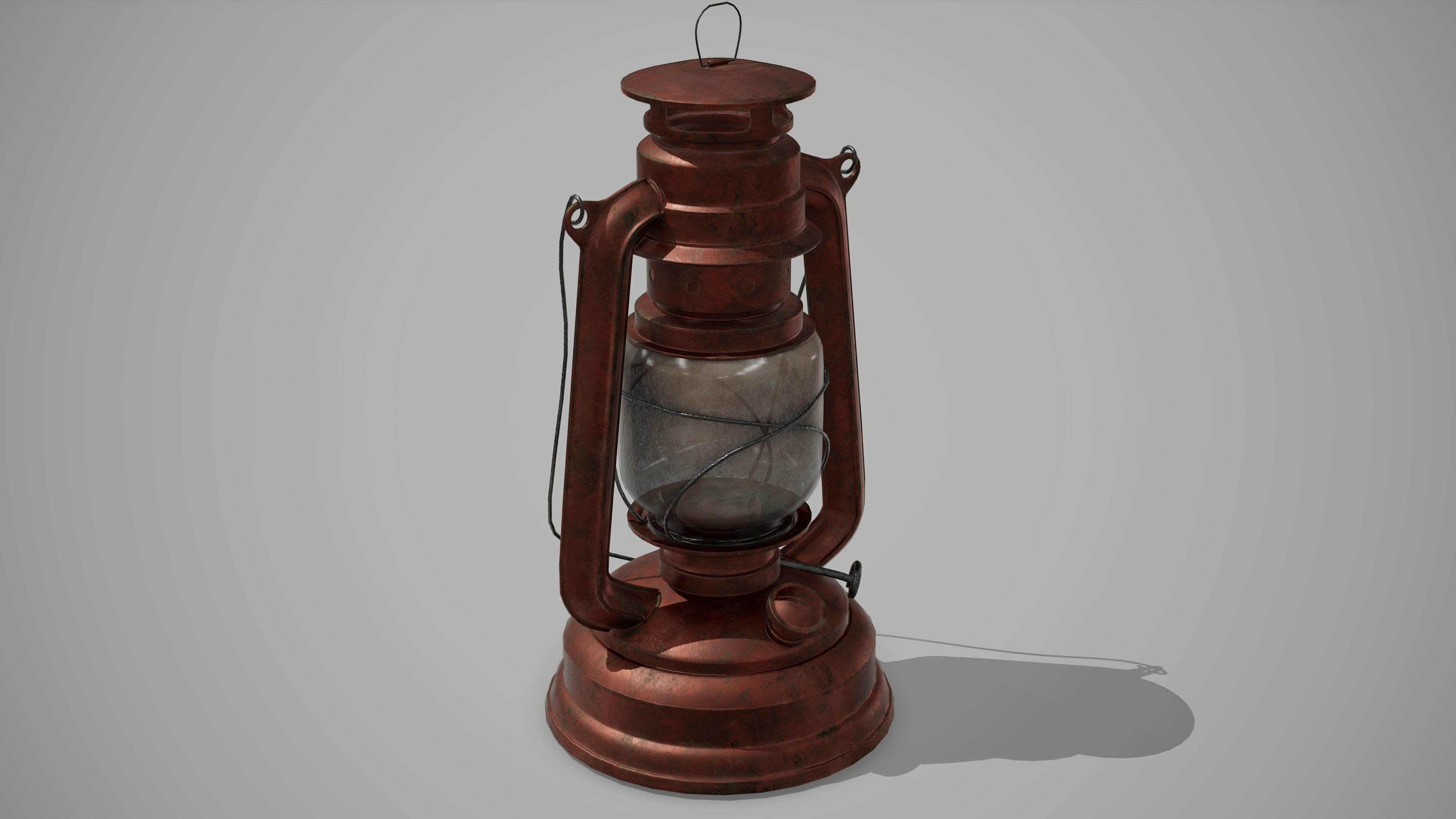 Old Lantern Low-poly 3D model_7