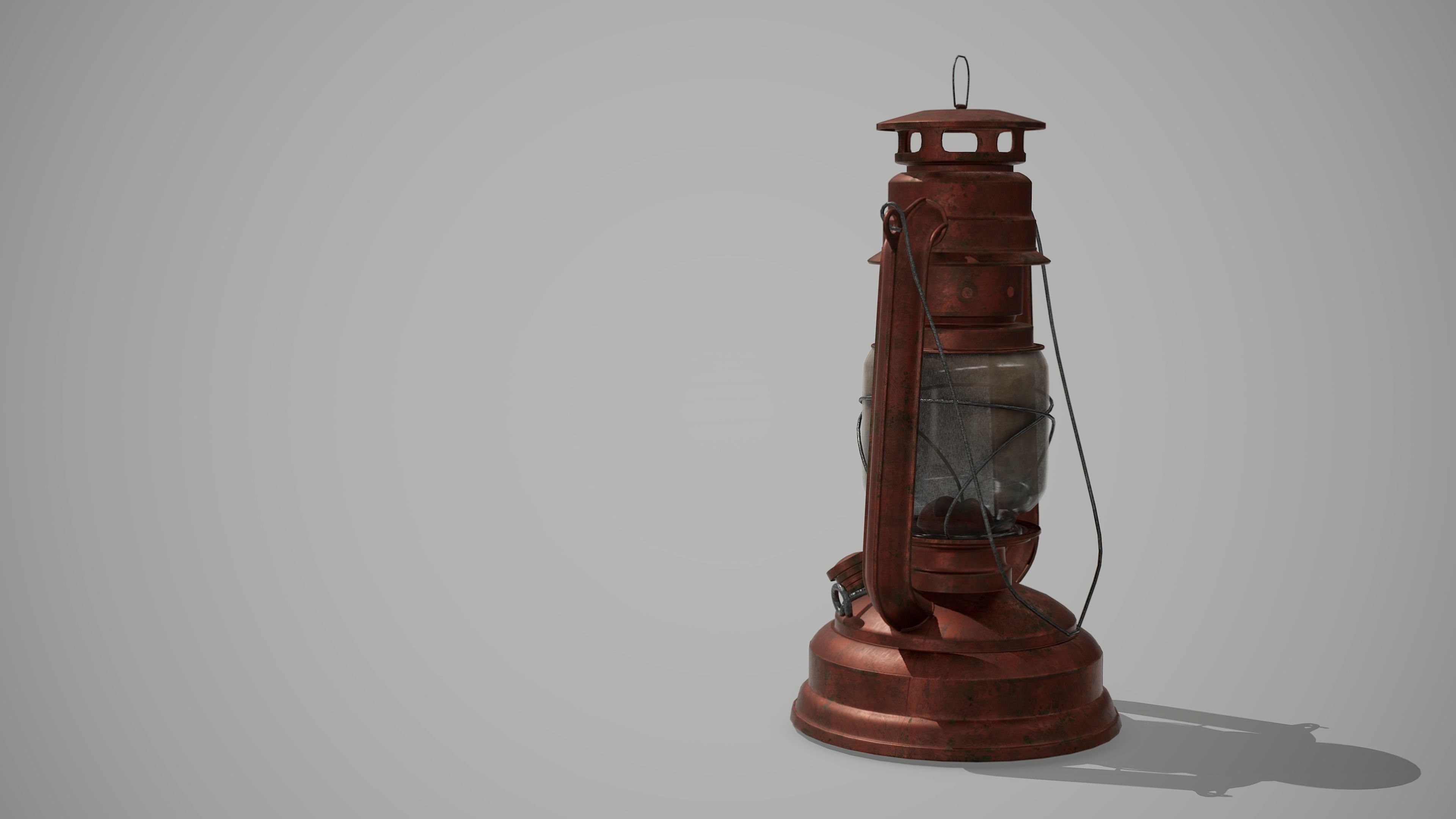 Old Lantern Low-poly 3D model_9