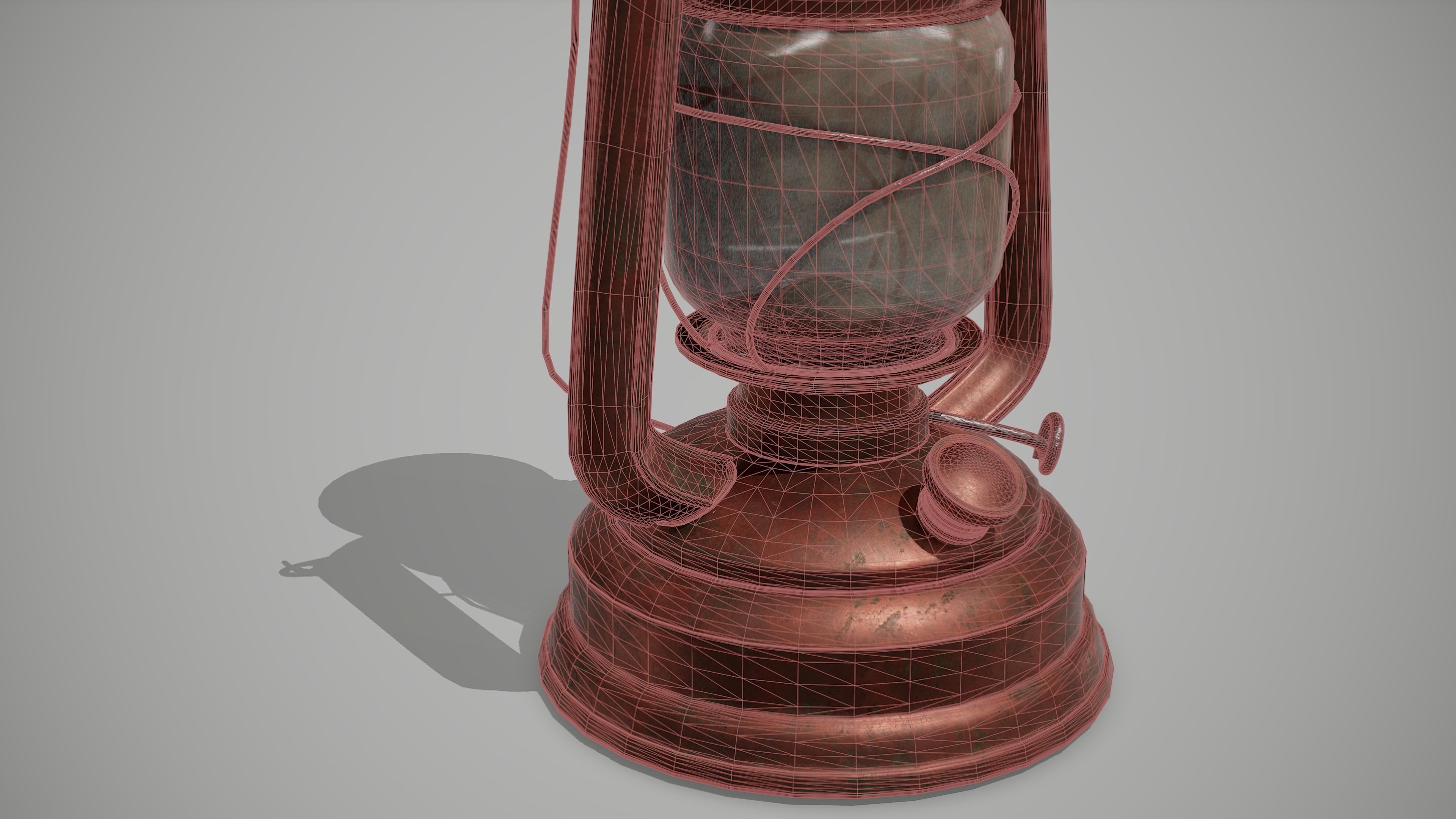 Old Lantern Low-poly 3D model_14